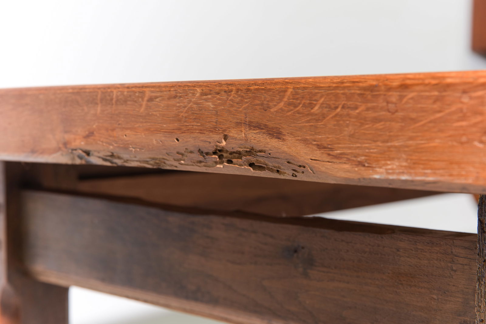 French Solid Oak Farmhouse Table - 6