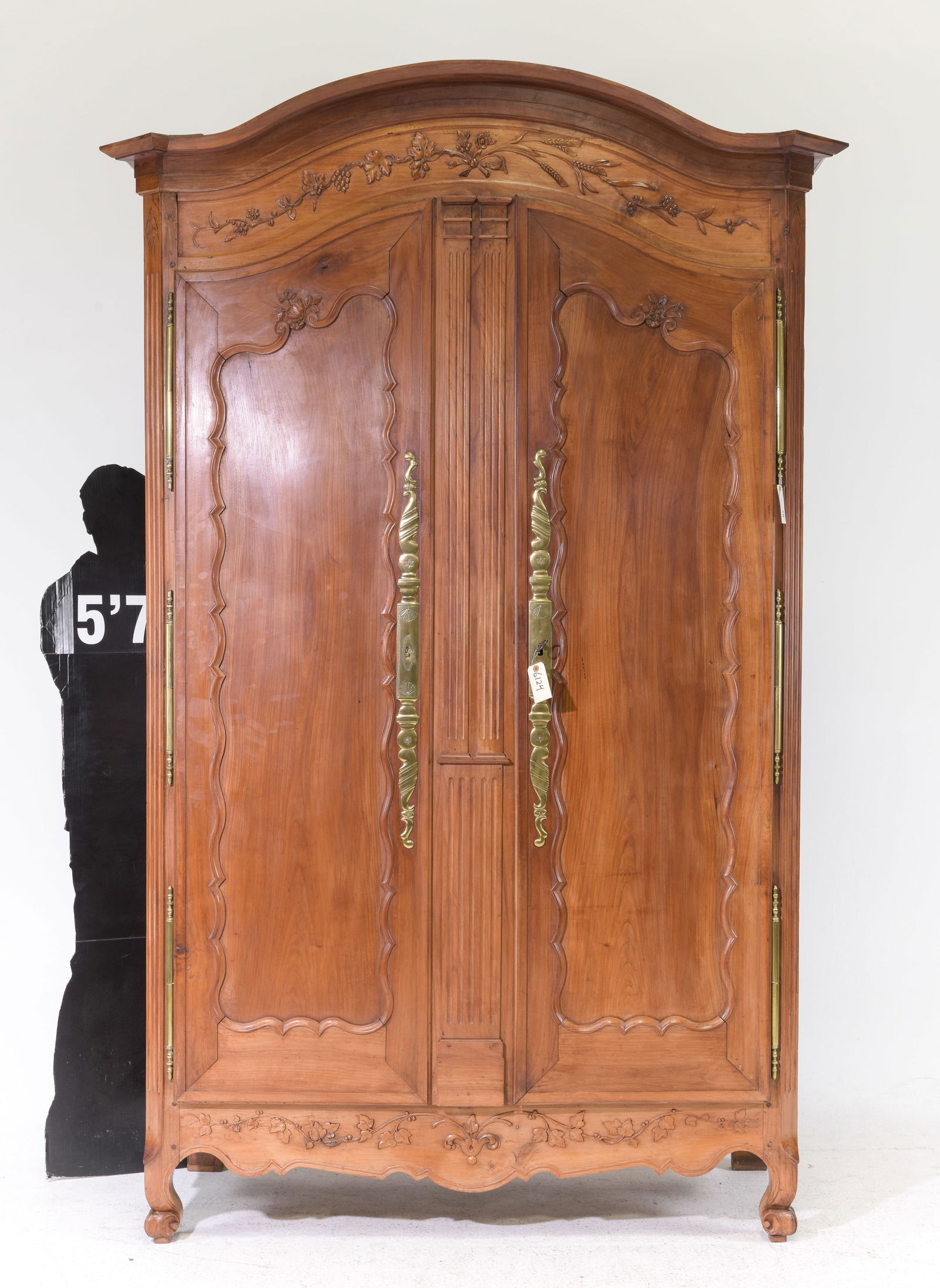 Louis XV Style Cherry Double Door Armoire (1 of 9)
