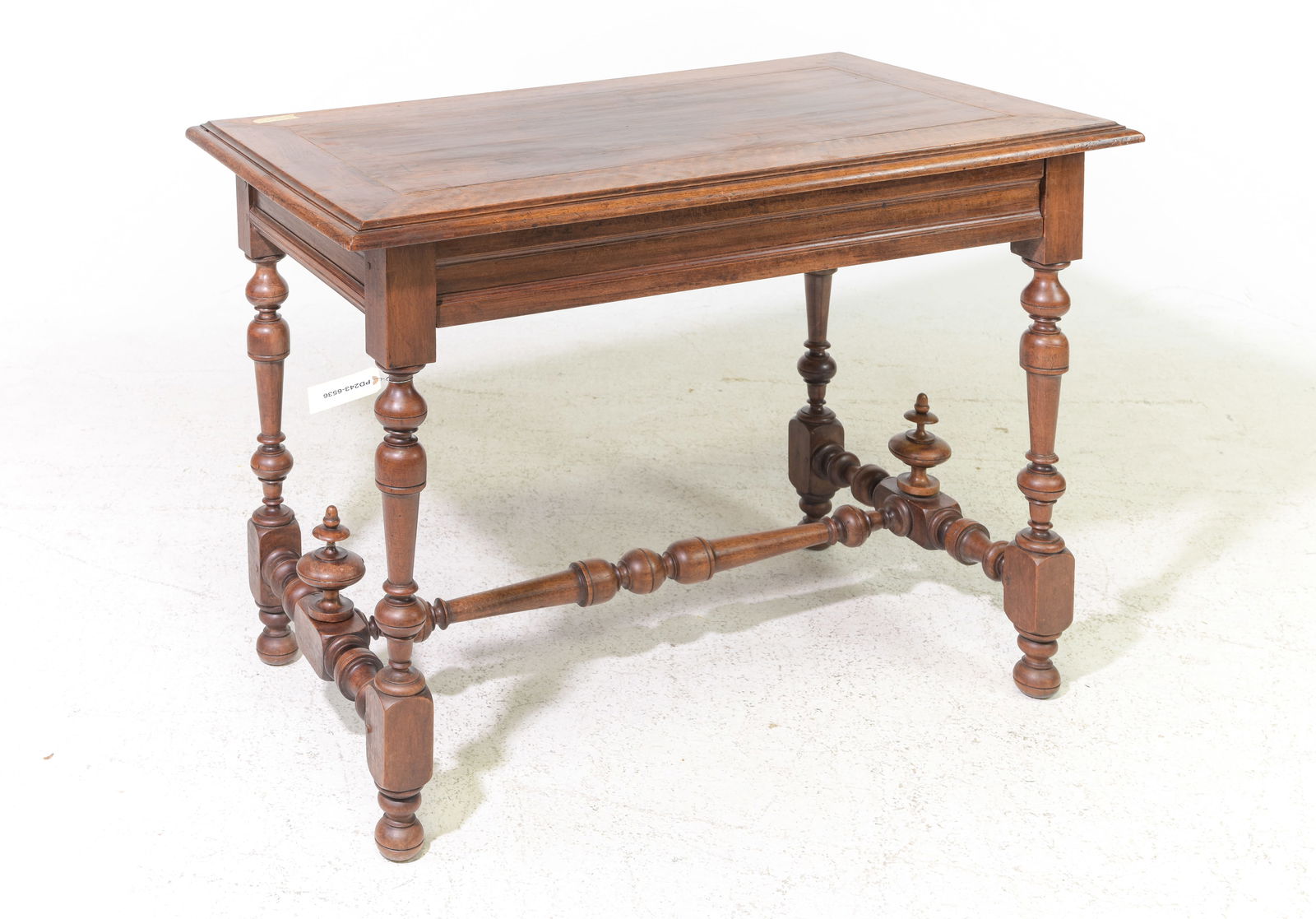 Louis XVI Style Walnut Single Drawer Writing Table (1 of 4)