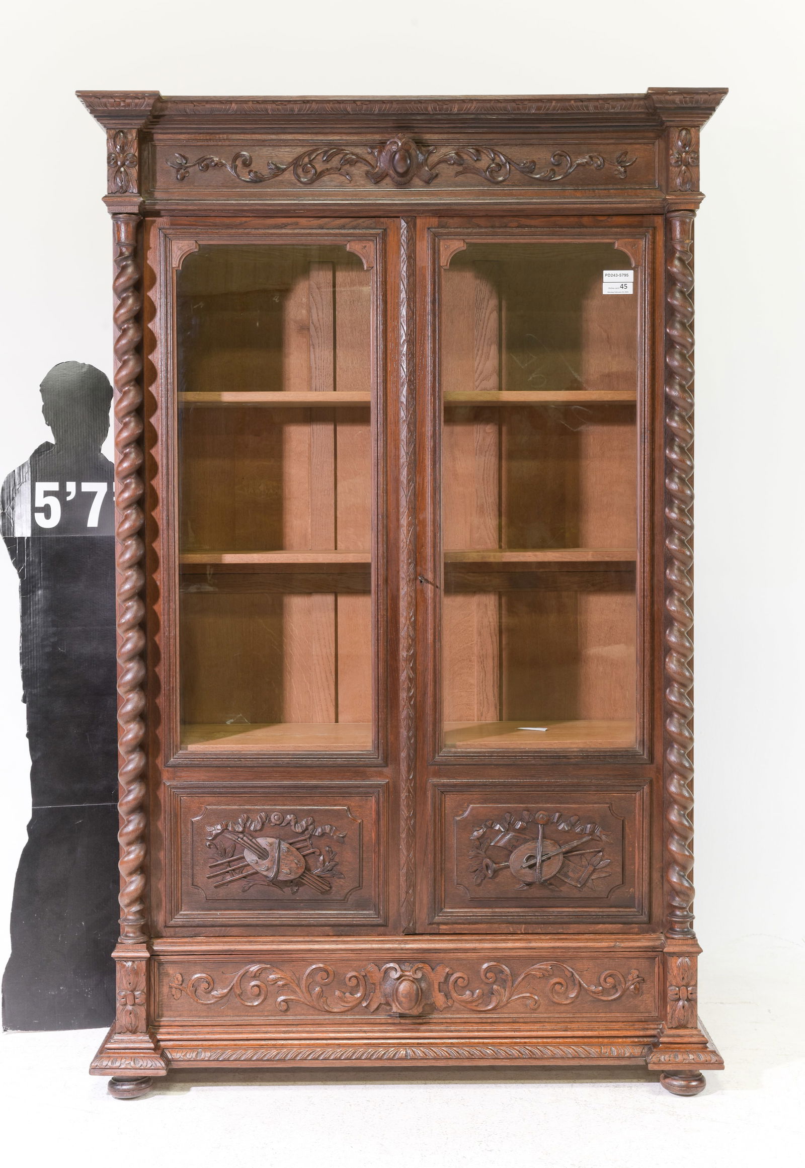 Renaissance Style French Twist Bookcase (1 of 9)