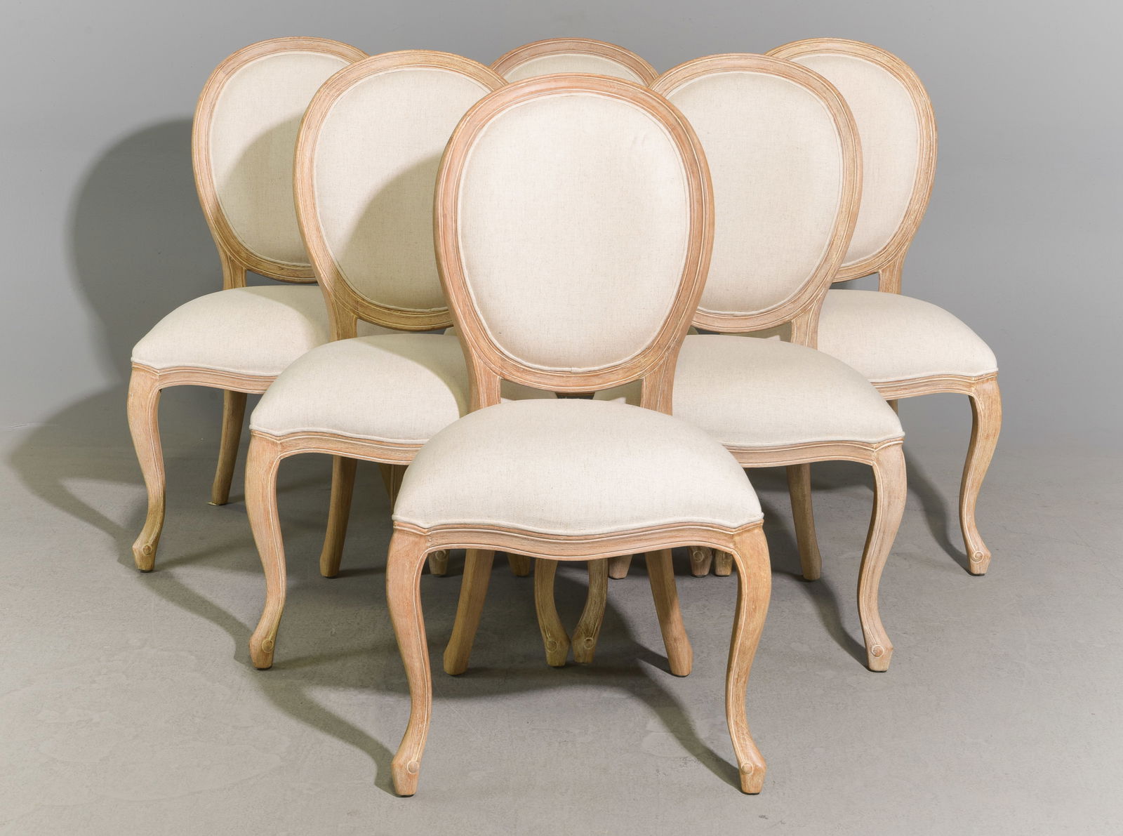 French Style Set of 6 Balloon Back Dining Chairs (1 of 4)