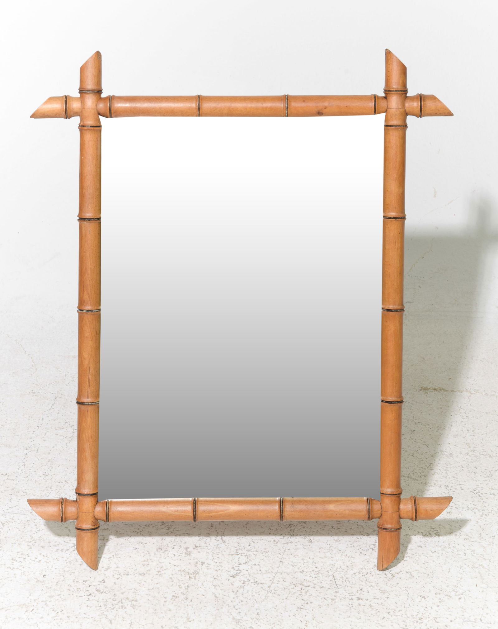 French Faux Bamboo Framed Mirror #2: French Faux Bamboo Framed Mirror - 30 in tall x 24 x 1.5