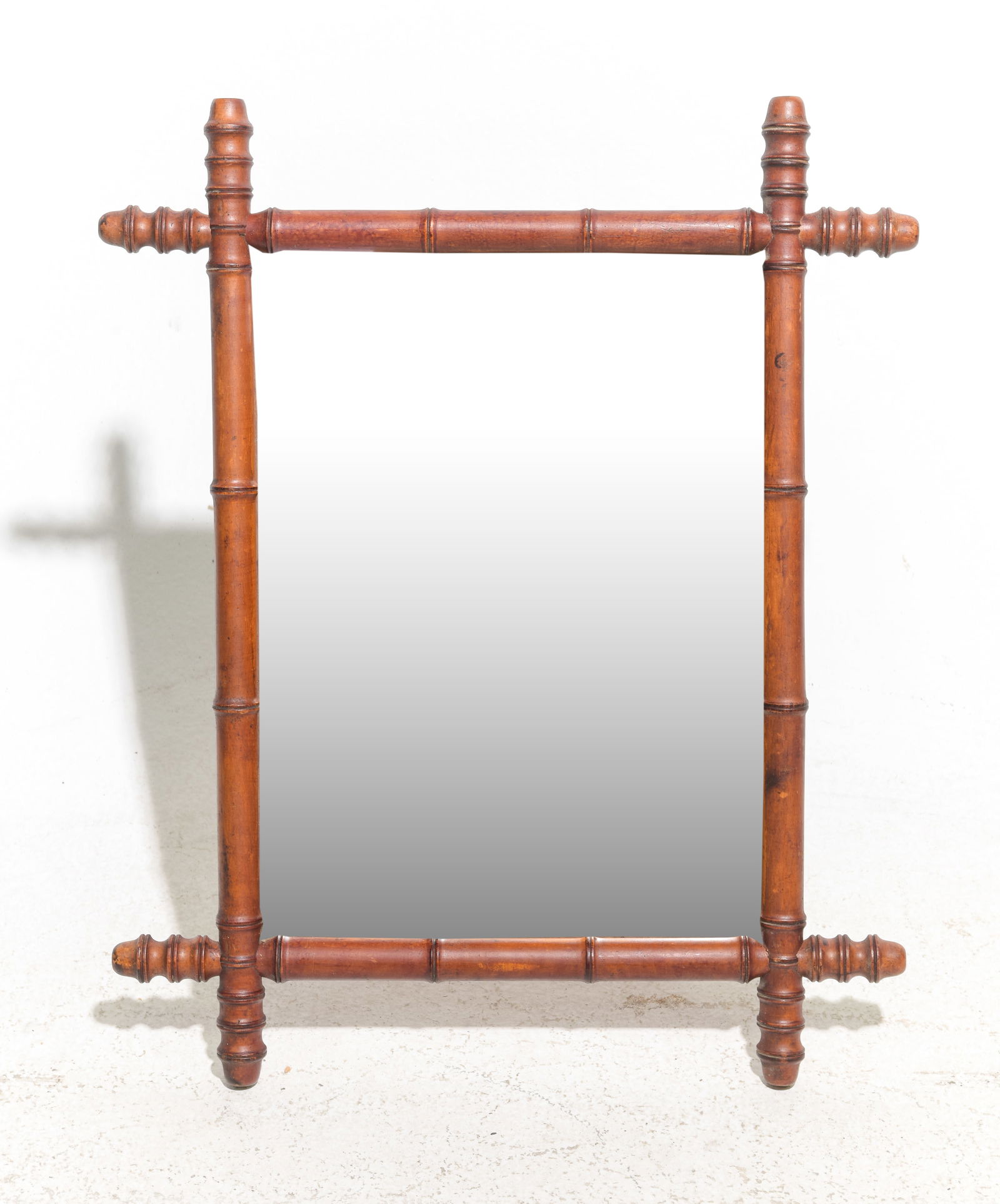 French Faux Bamboo Framed Mirror #3: French Faux Bamboo Framed Mirror - 26.5 in tall x 21.5 x 1.5