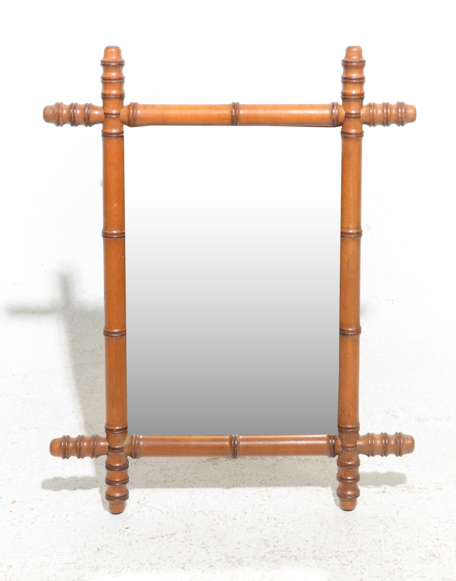 French Faux Bamboo Framed Mirror #4: French Faux Bamboo Framed Mirror - 22.5 in tall x 17.5 x 1.5