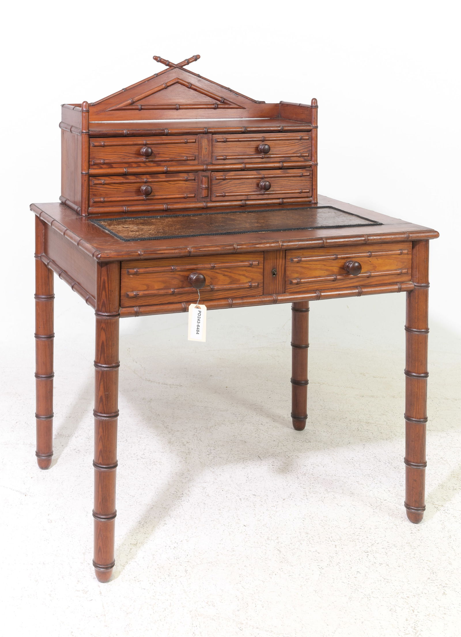 French Faux Bamboo Desk / Writing Table (1 of 4)