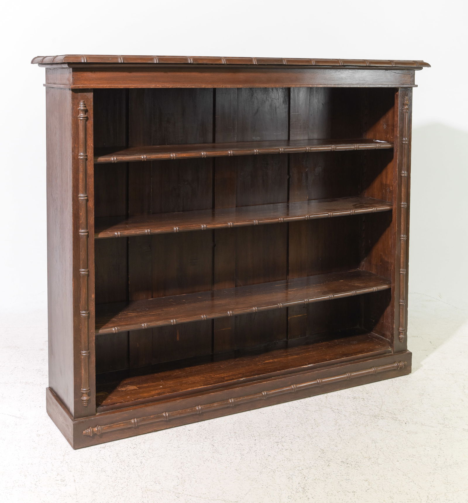 Faux Bamboo Open Bookshelf: Faux Bamboo Open Bookshelf - 48 in tall x 55.5 x 13.5