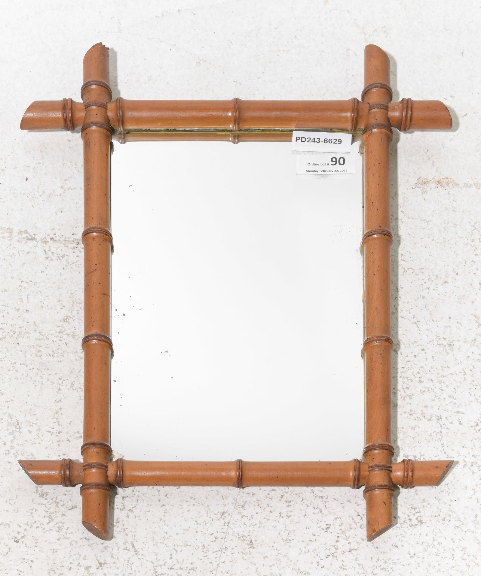 French Faux Bamboo Framed Mirror (1 of 3)