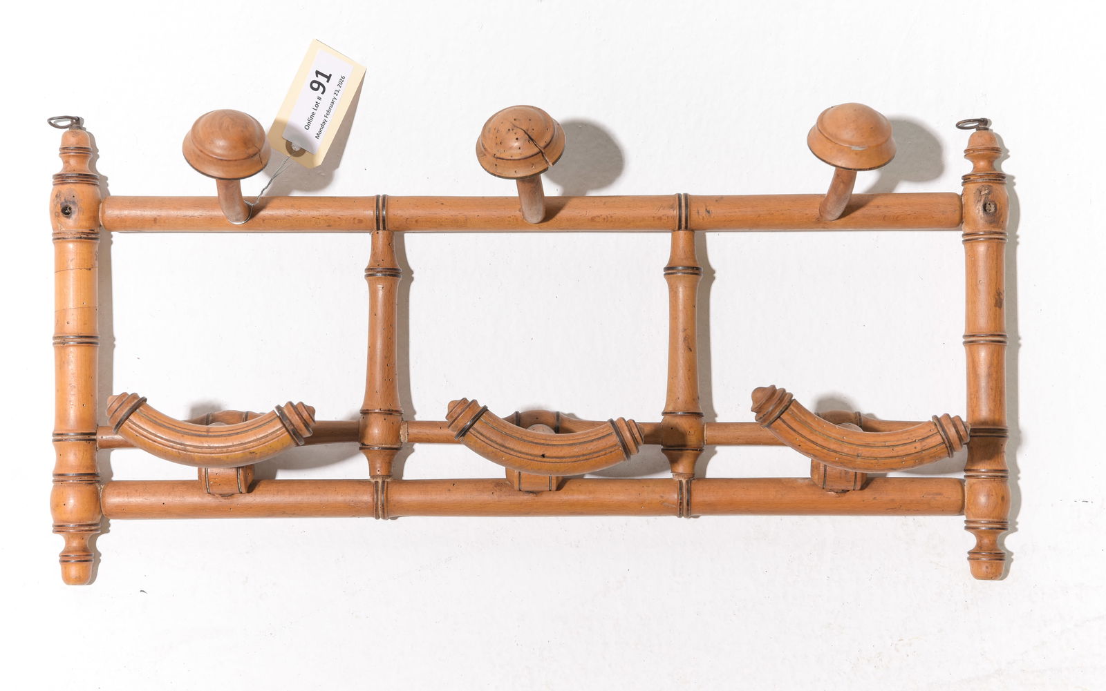French Faux Bamboo Hat / Coat Rack (1 of 3)