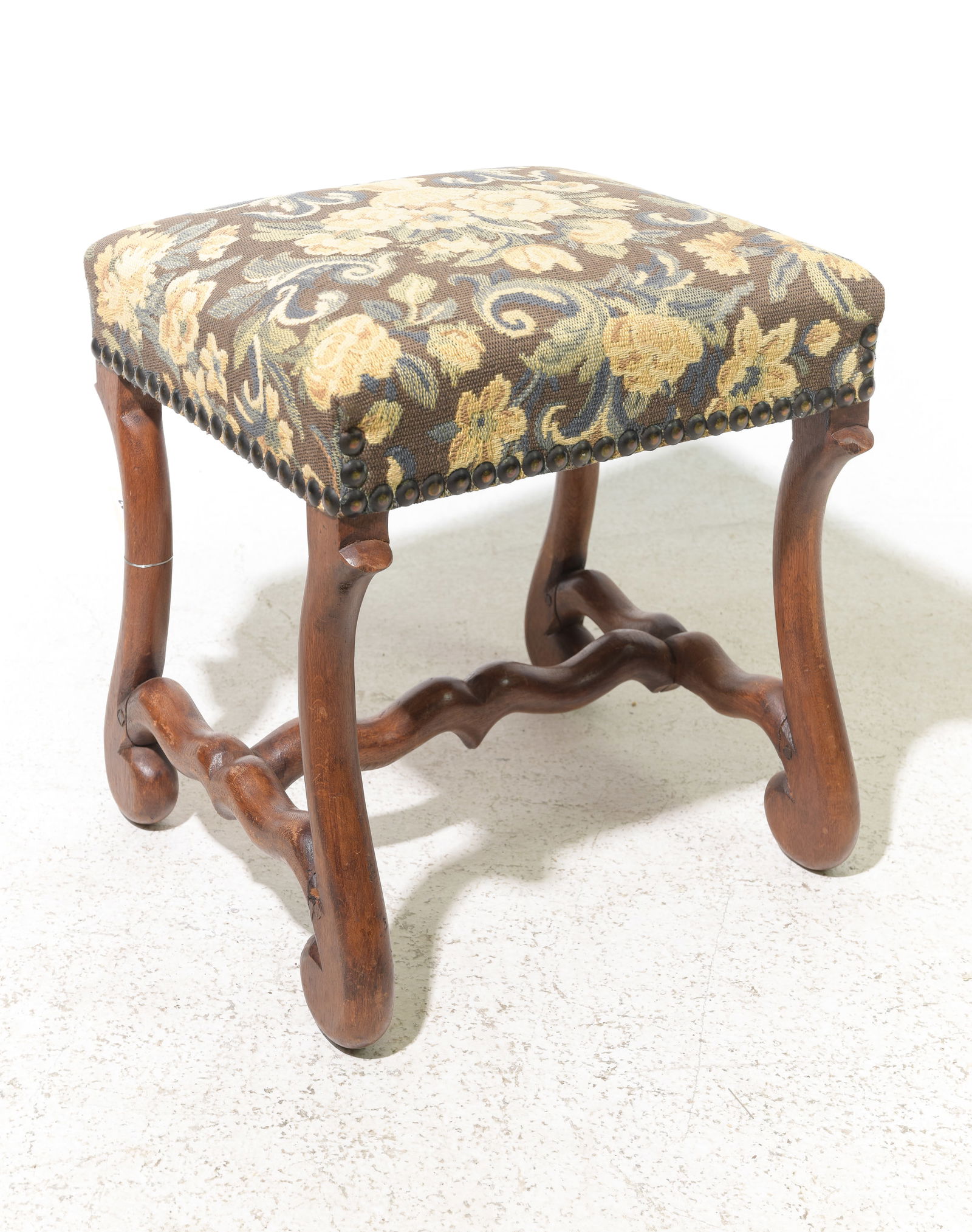 French Mouton Style Upholstered Stool (1 of 2)
