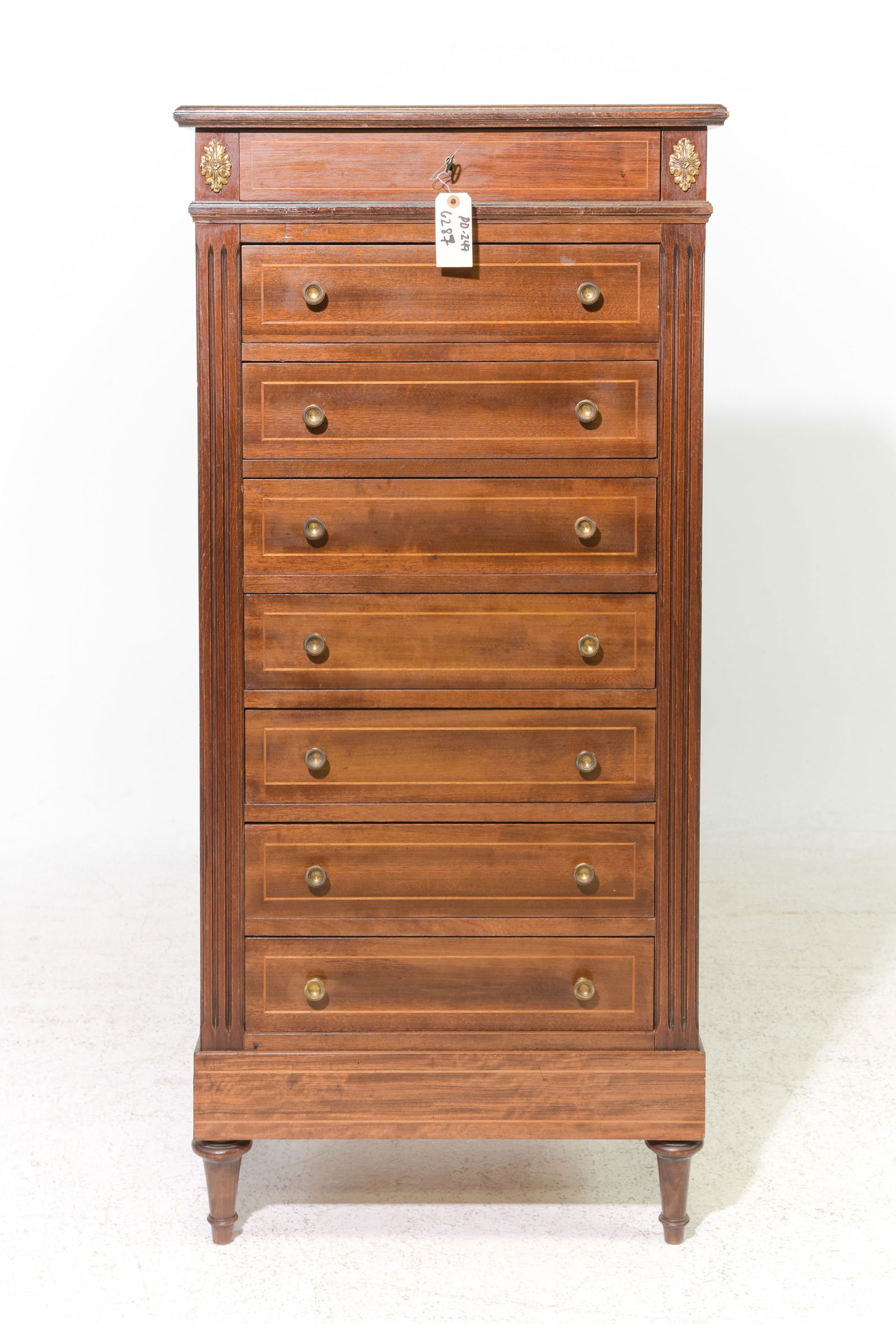 Louis XVI Style 7 Drawer Chest / Semaniere (1 of 4)