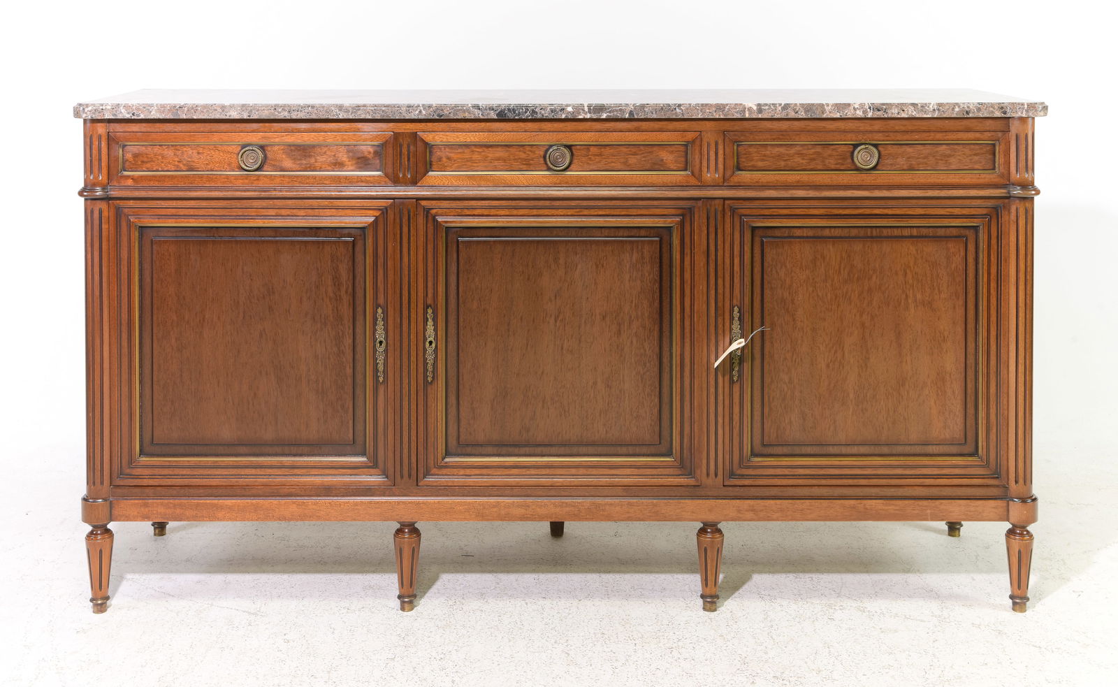 Louis XVI Style Marble Top Sideboard / Enfilade (1 of 7)
