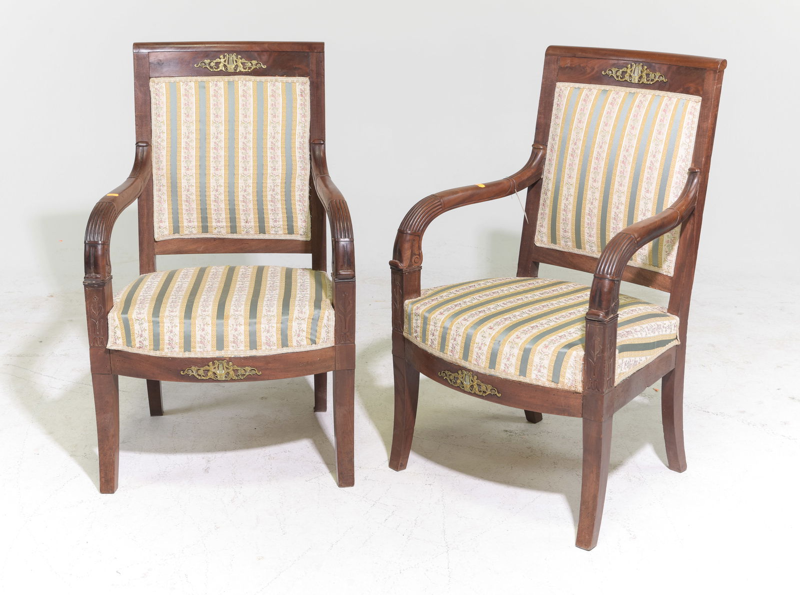 French Empire Style Pair of Arm Chairs (1 of 5)