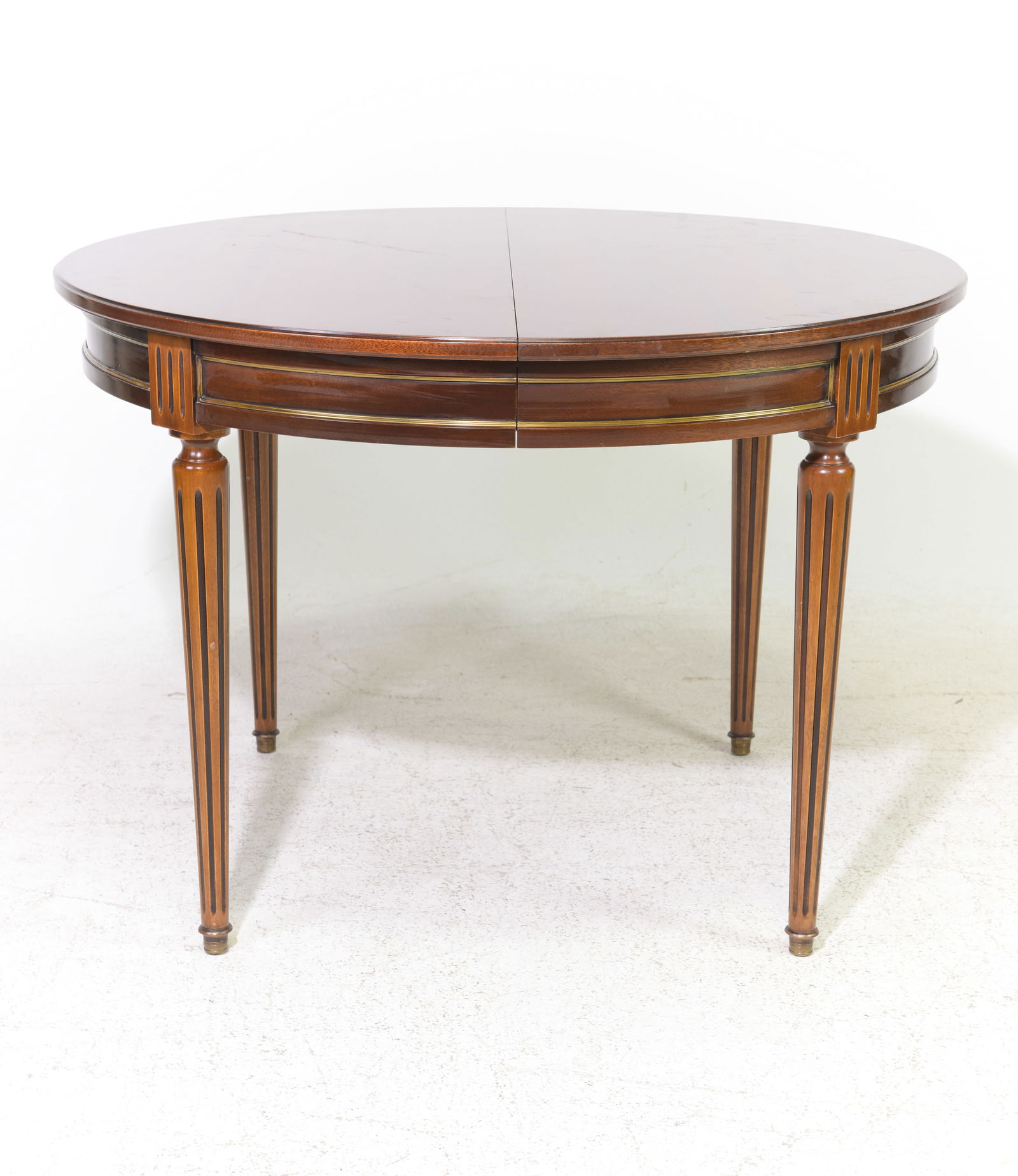 Louis XVI Style Round Mahogany Table with Leaf (1 of 6)