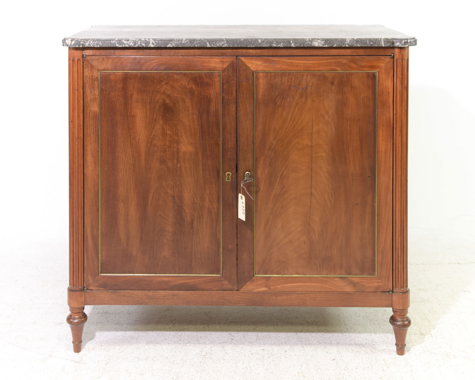 Louis XVI Style Grey Marble Top Buffet (1 of 9)