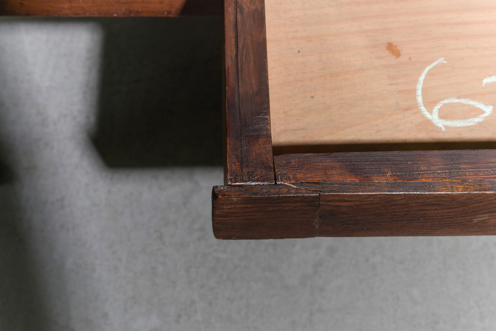 French Rustic Chestnut Coffee Table with Drawer - 3