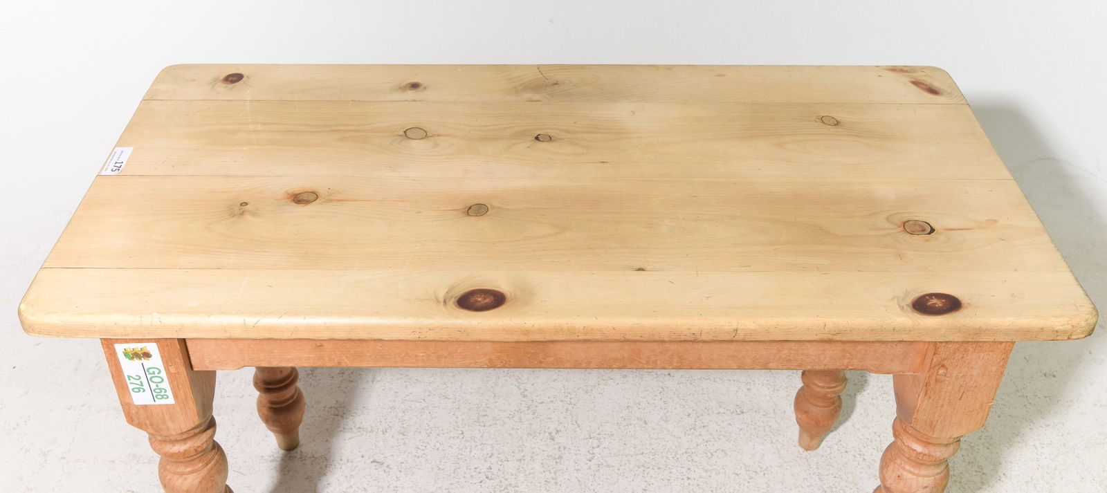 British Pine Turned Leg Table - 2