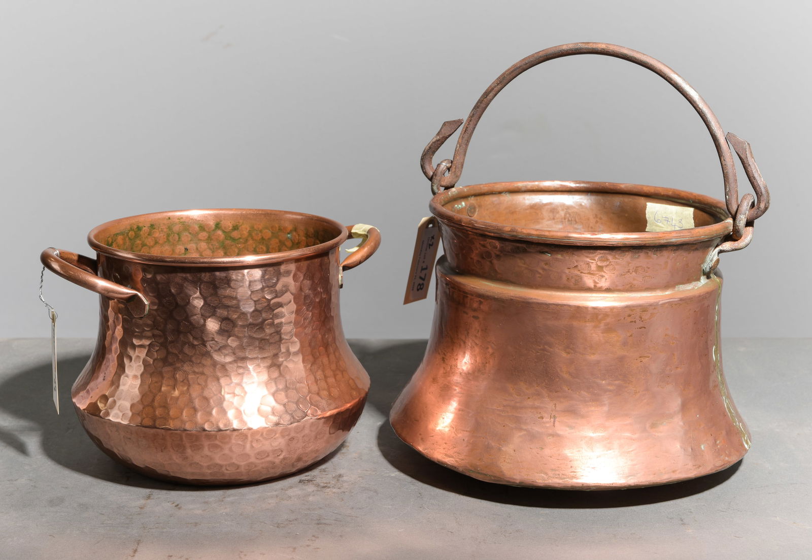 2 French Polished Copper Pots (1 of 4)