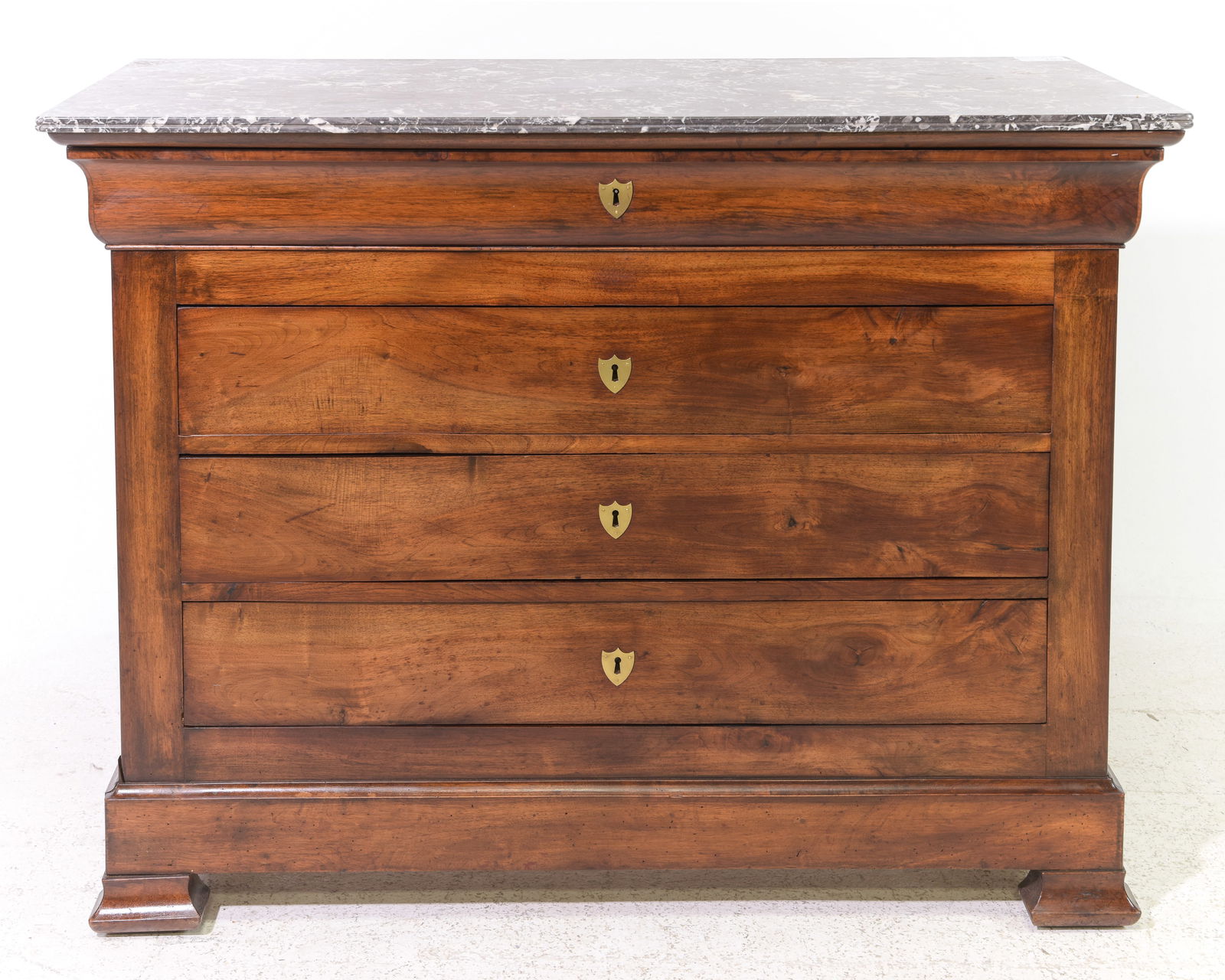 Louis Philippe Style Grey Marble Top Chest (1 of 3)