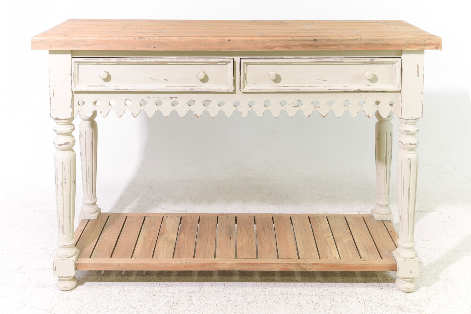Farmhouse Style Painted Base Hall Table with Drawers #1 (1 of 3)