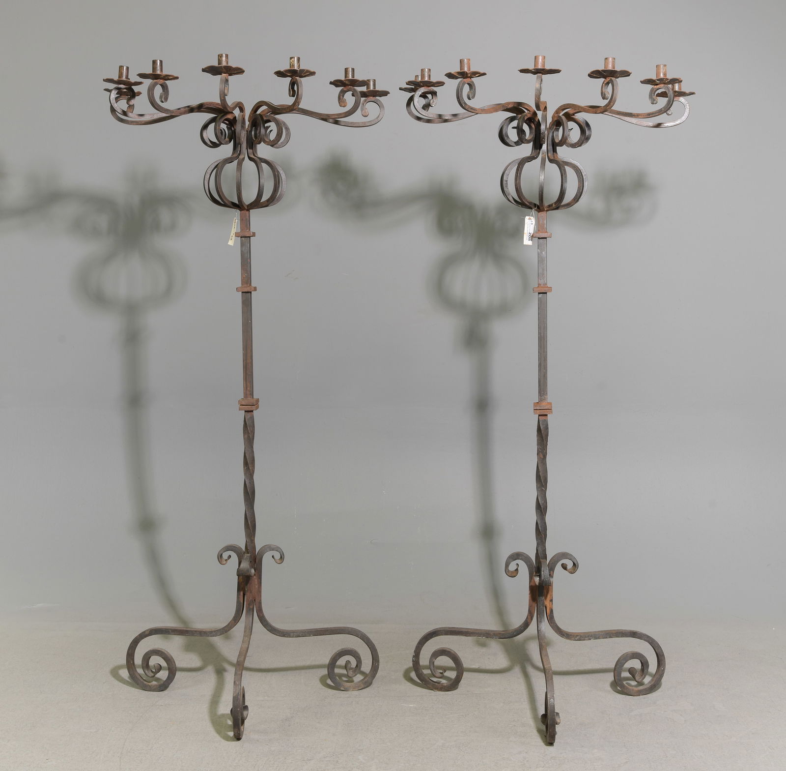 2 Tall Iron Floor Candelabras (1 of 4)