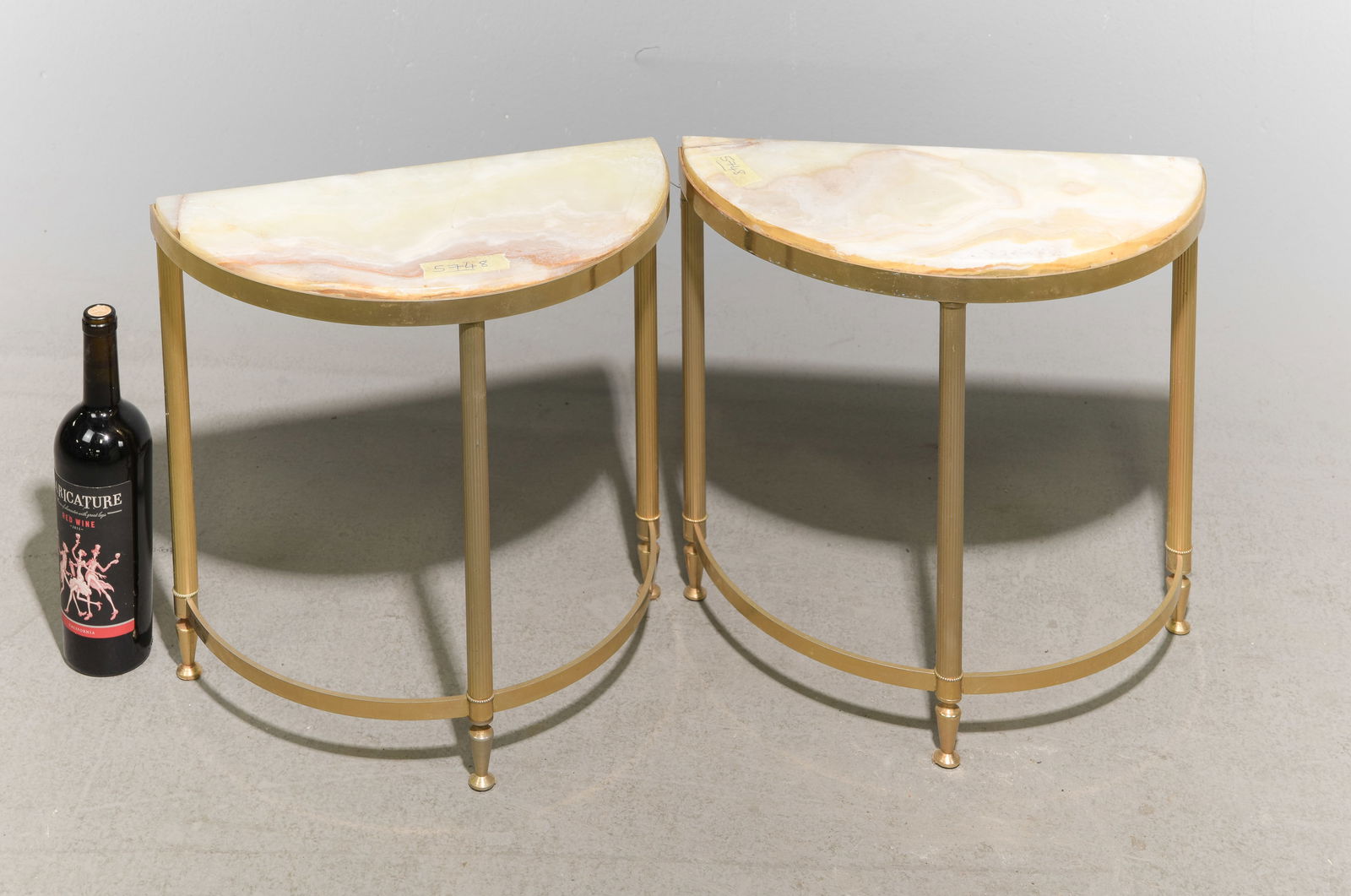 2 French Brass & Onyx Petite Tables (1 of 3)