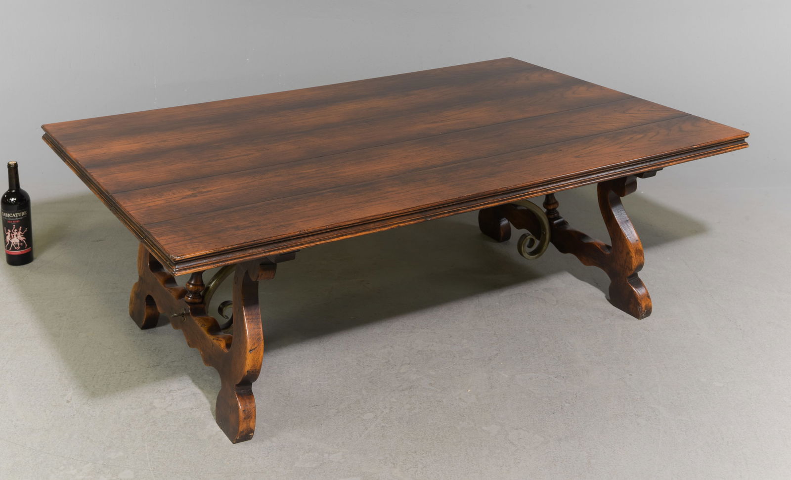 Spanish Style Large Coffee Table with Iron Stretcher (1 of 3)