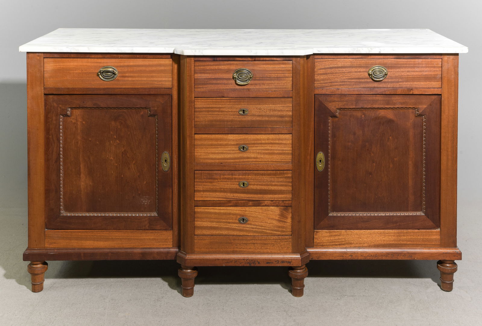 Louis XVI Style White Marble Top Sideboard (1 of 7)