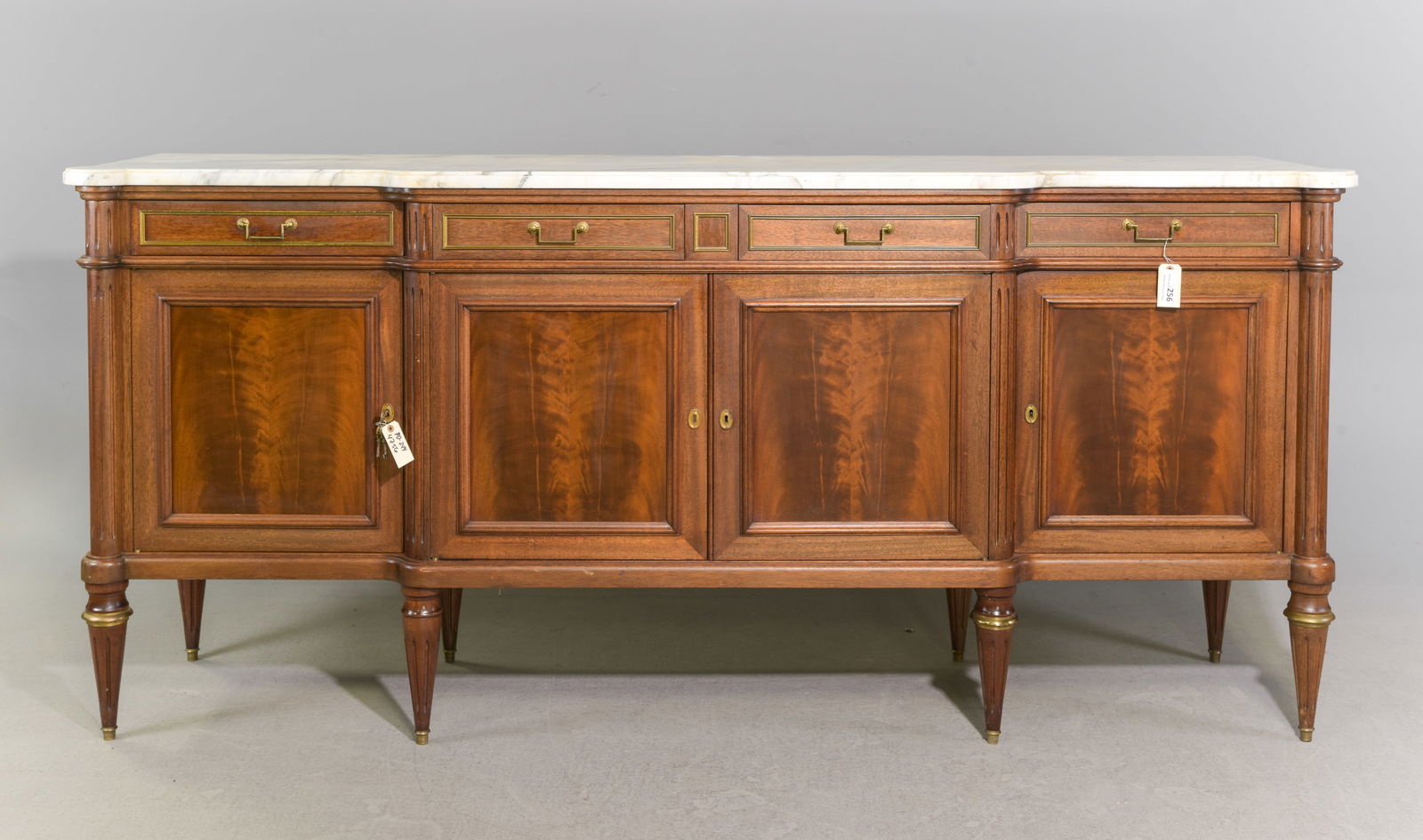 Louis XVI Style White Marble Top Sideboard (1 of 5)