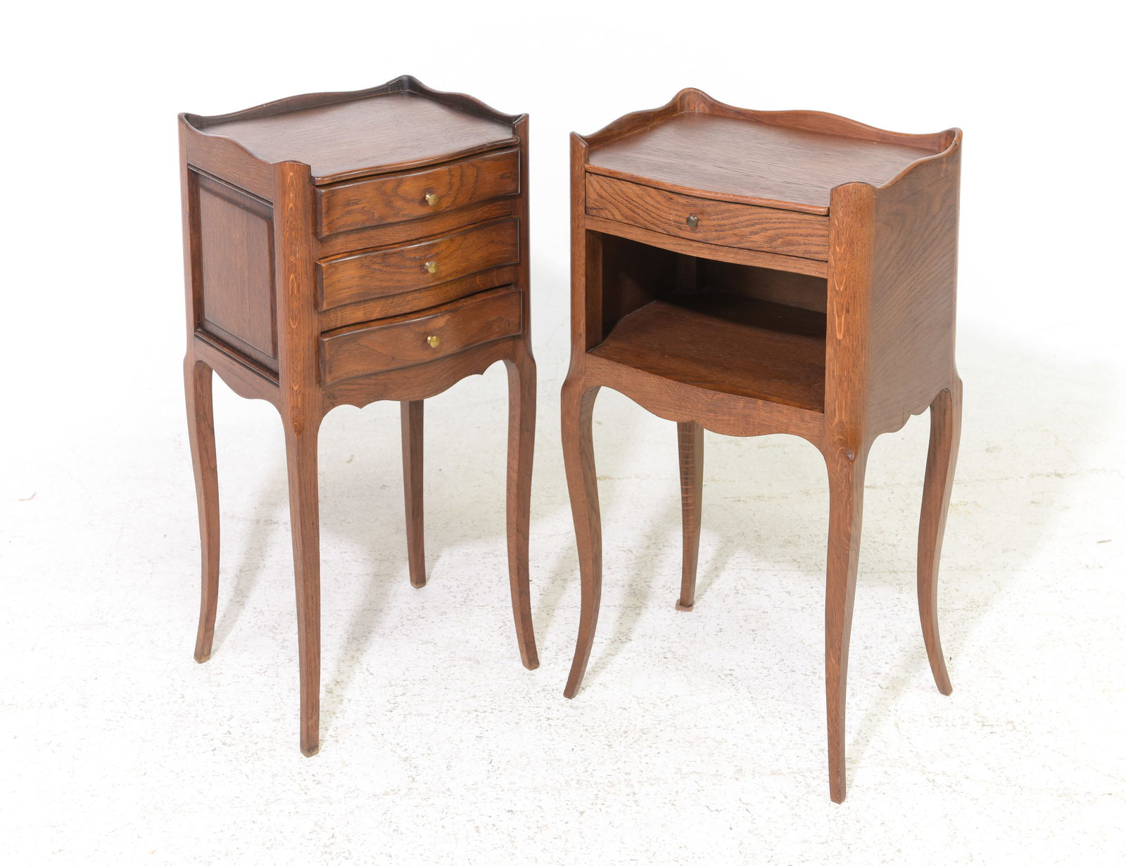 2 Louis XV Style Oak Nightstands / Side Tables #1 (1 of 4)
