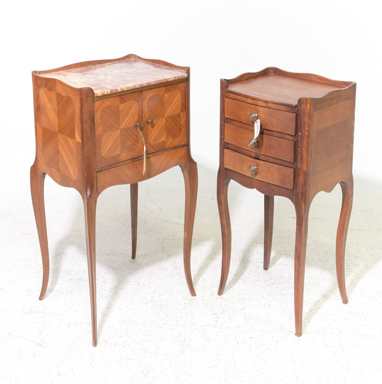 Marble Top Nightstand and Three Drawer Chest (1 of 3)