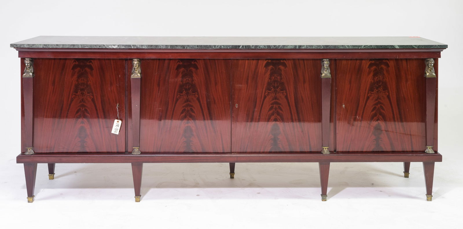 French Empire Style Mahogany Marble Top Sideboard (1 of 9)