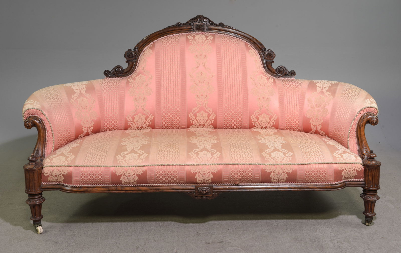 British Victorian Style Walnut Sofa / Settee (1 of 7)