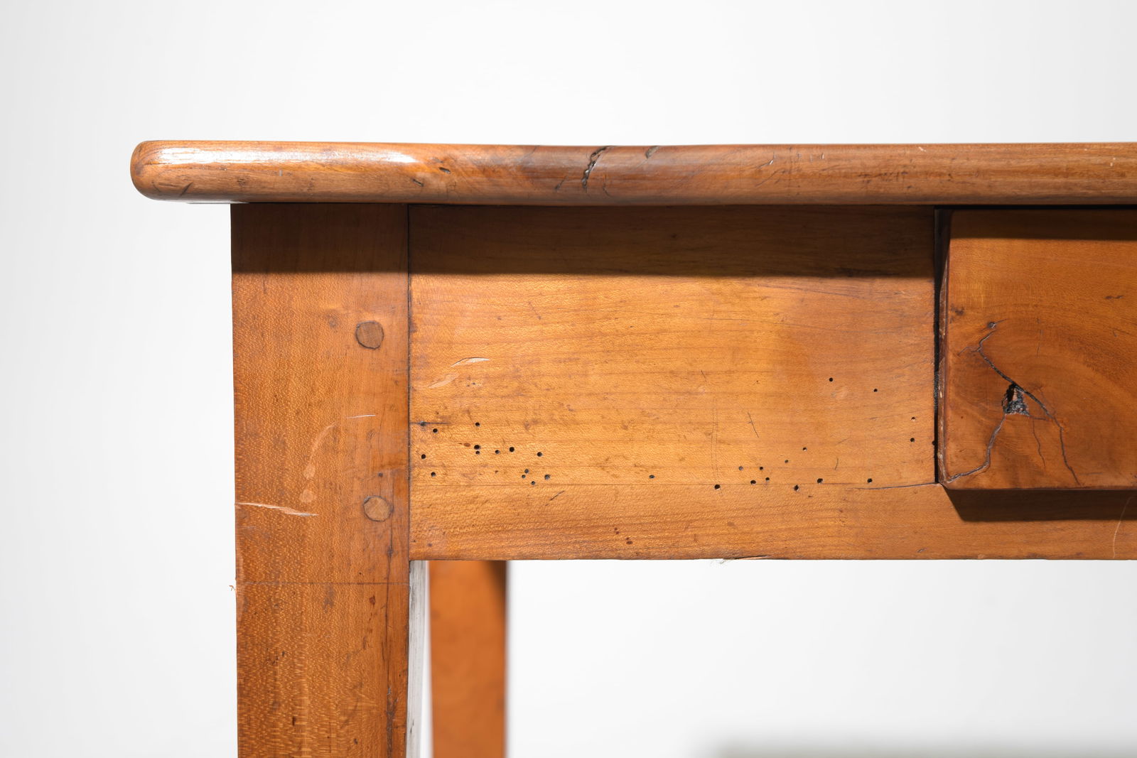 French Cherry Writing Table with Drawer - 3