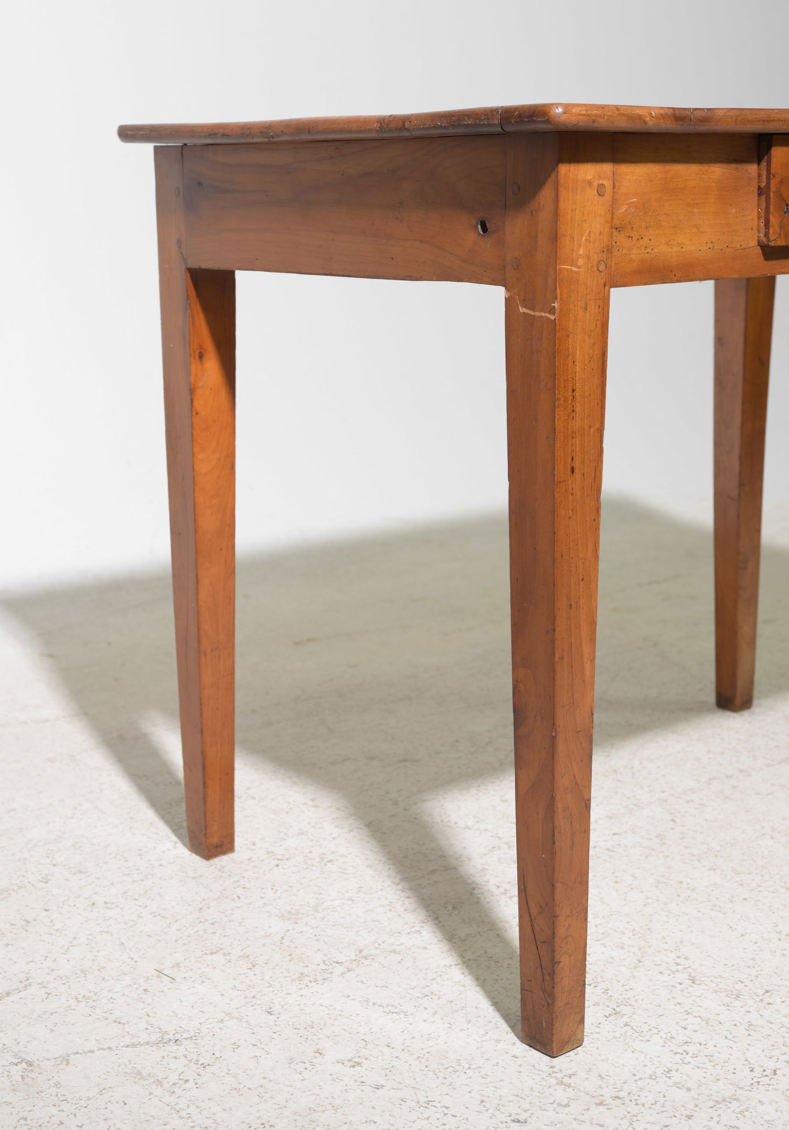 French Cherry Writing Table with Drawer - 4