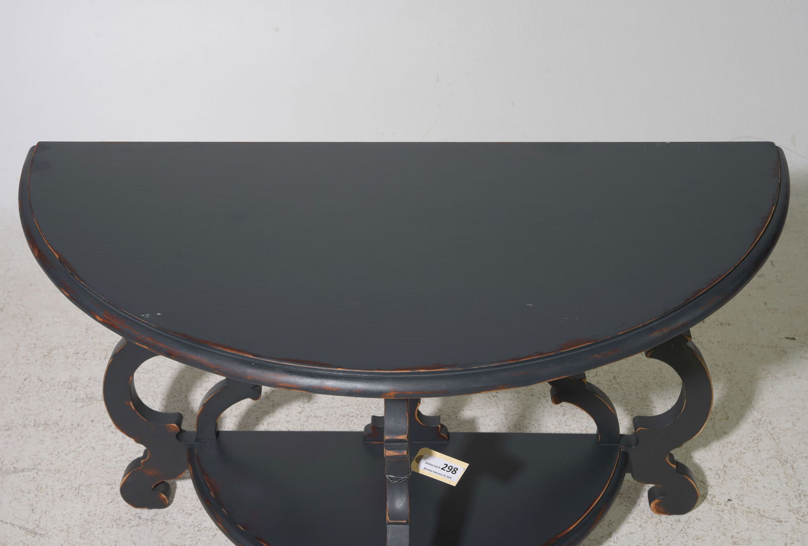 Painted Demilune Hall Table / Console - 2