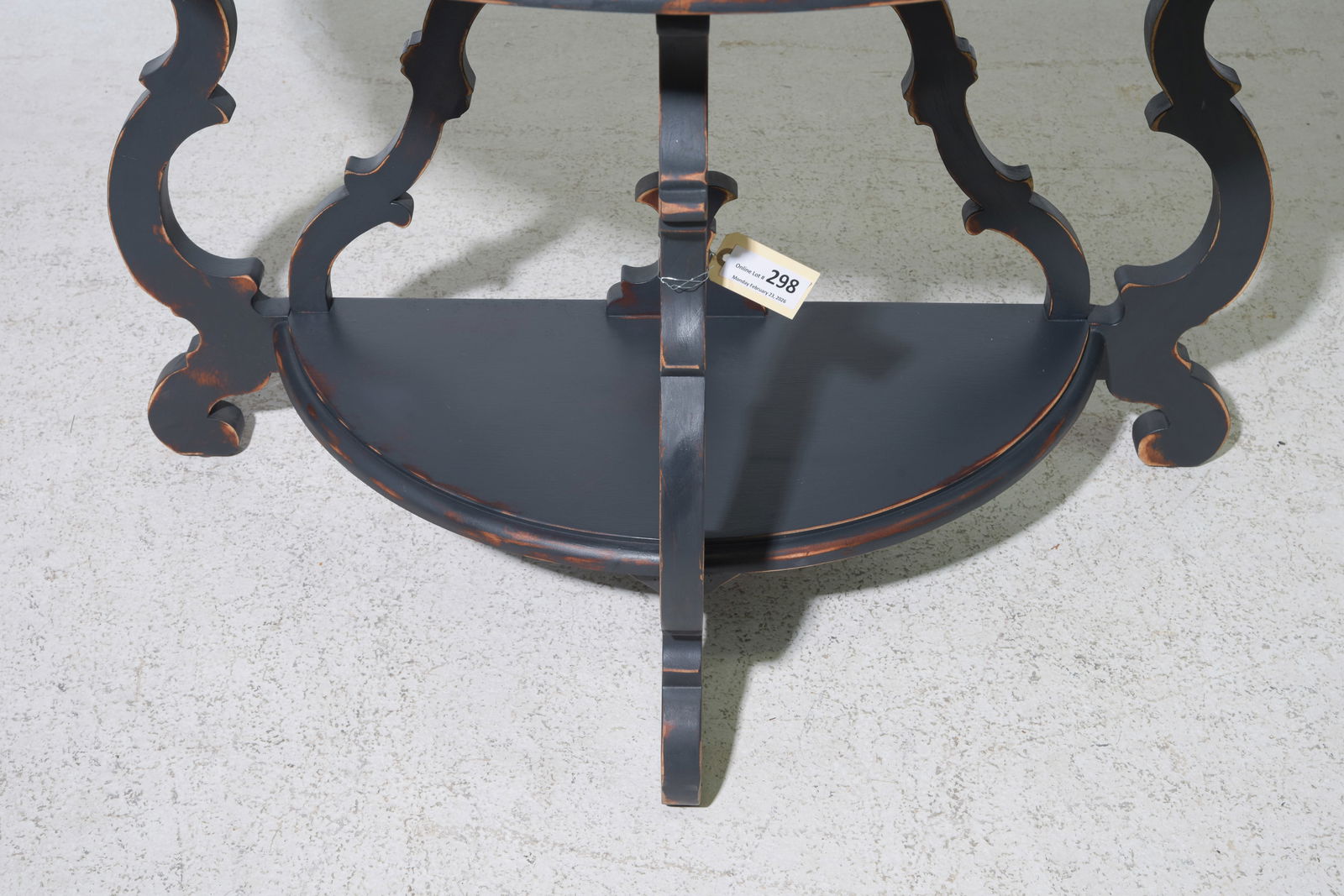 Painted Demilune Hall Table / Console - 3
