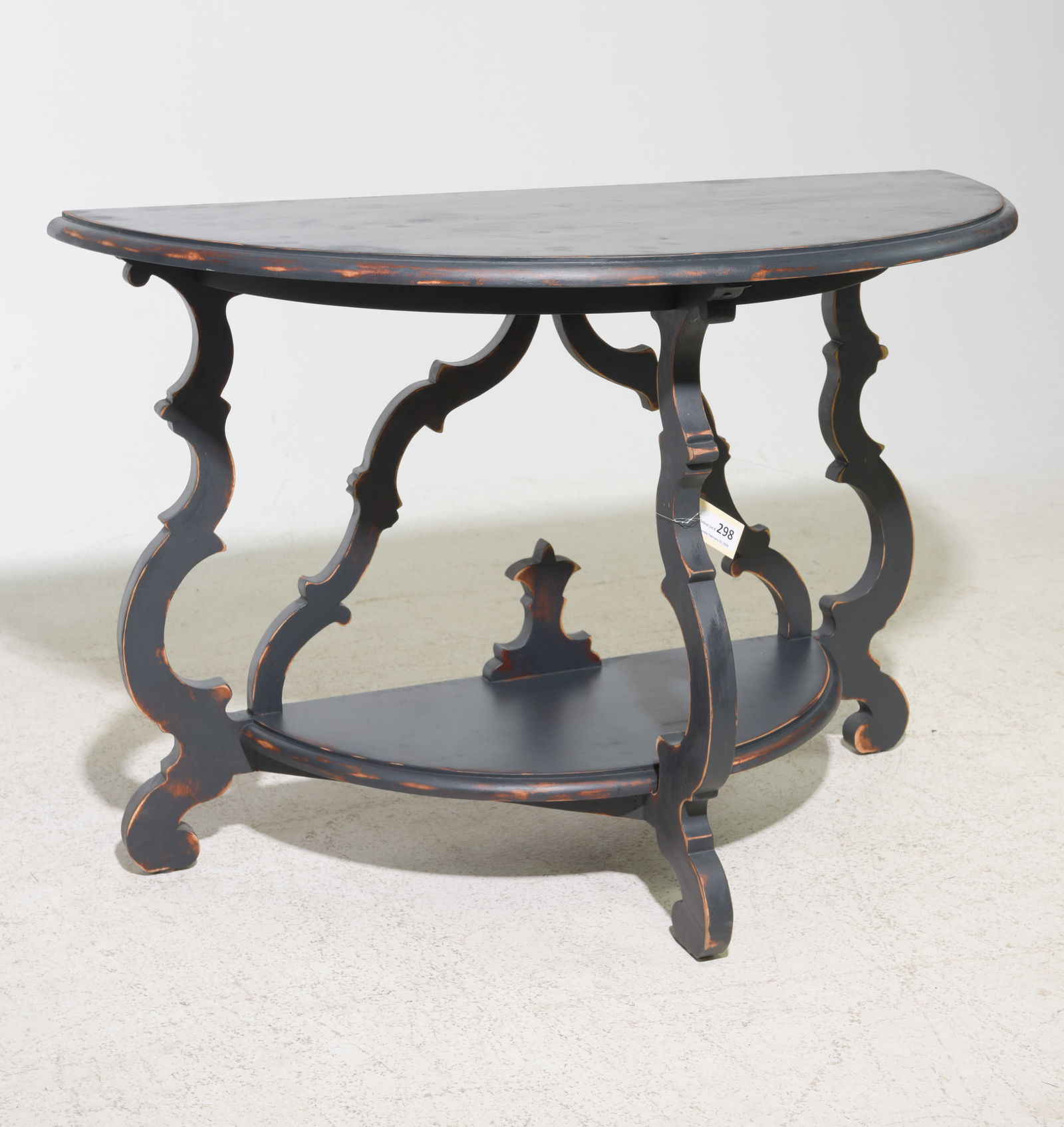 Painted Demilune Hall Table / Console - 4