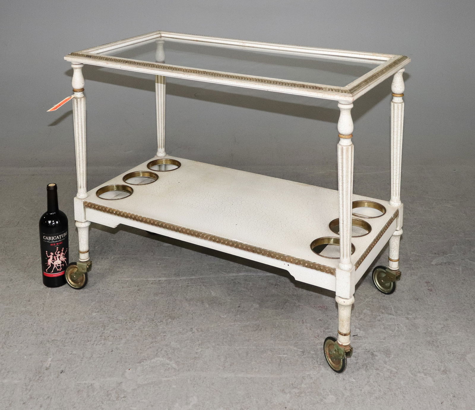 Louis XVI Style Painted 2 Tier Trolley / Bar Cart (1 of 4)