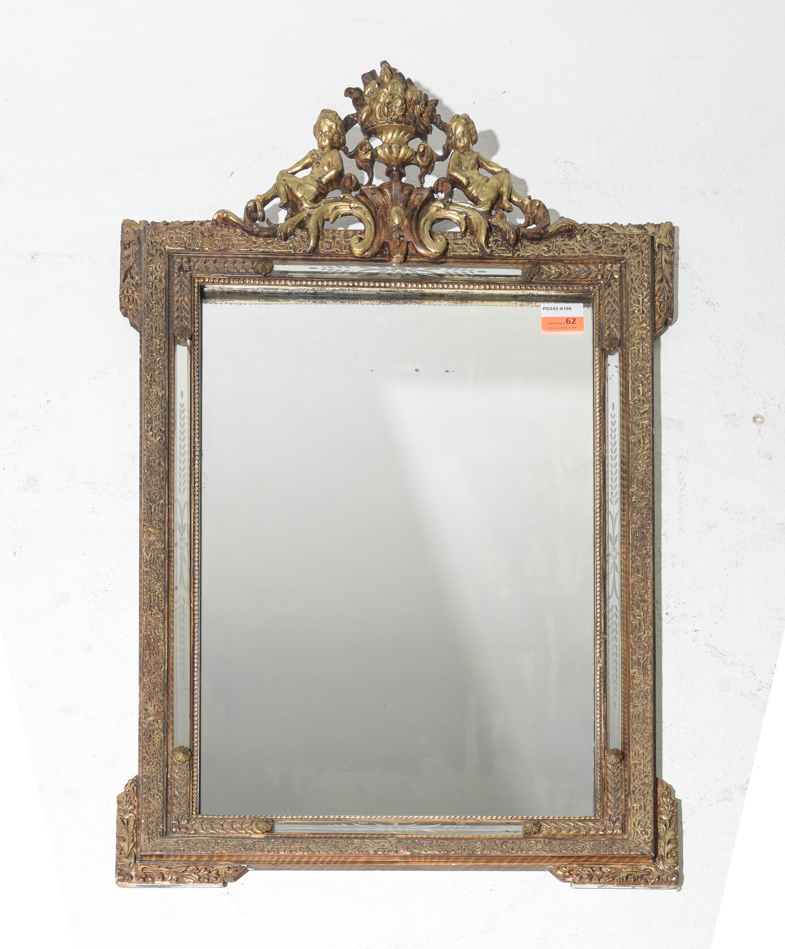 Napoleon III Style Gold Framed Mirror (1 of 5)