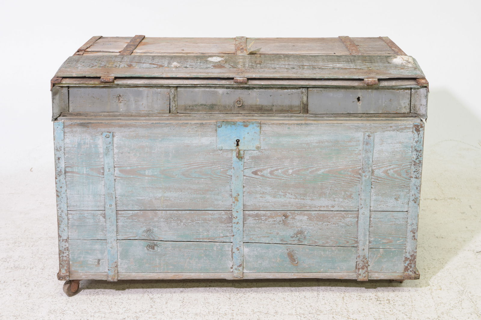Rustic Painted Trunk - 2