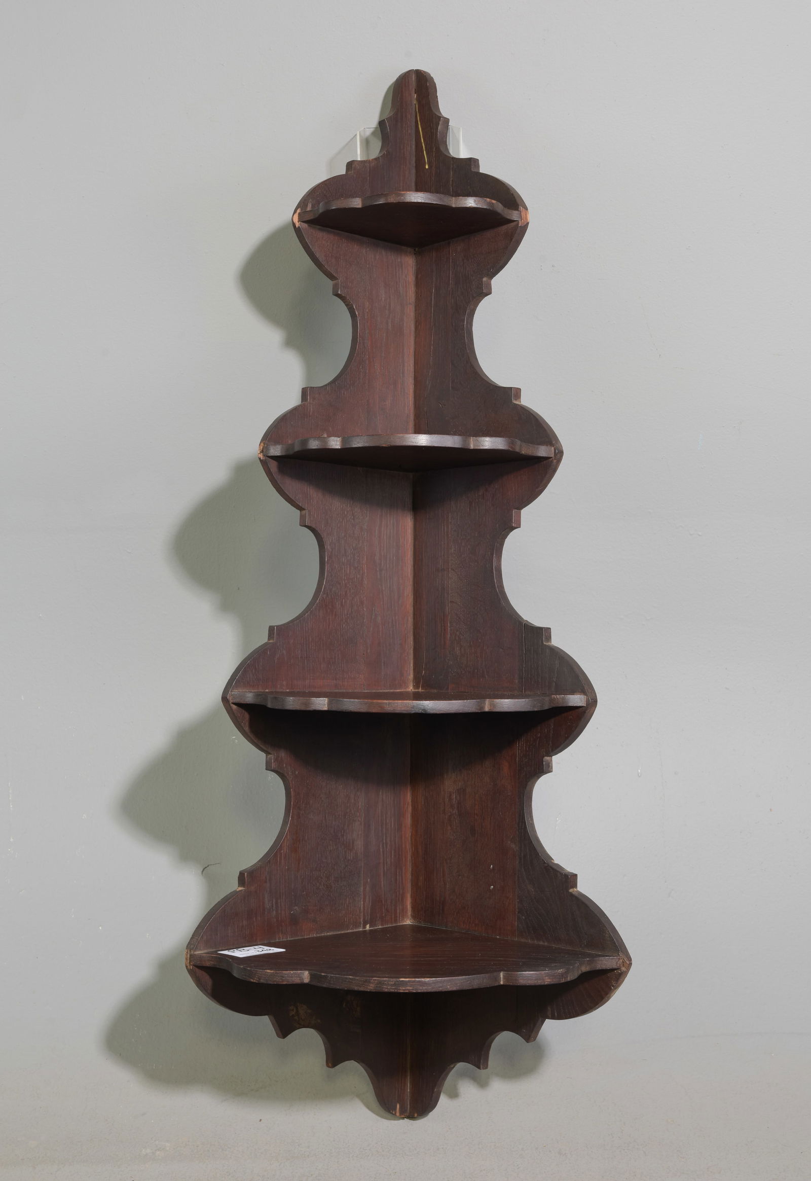 French Oak Hunging Corner Shelf (1 of 5)