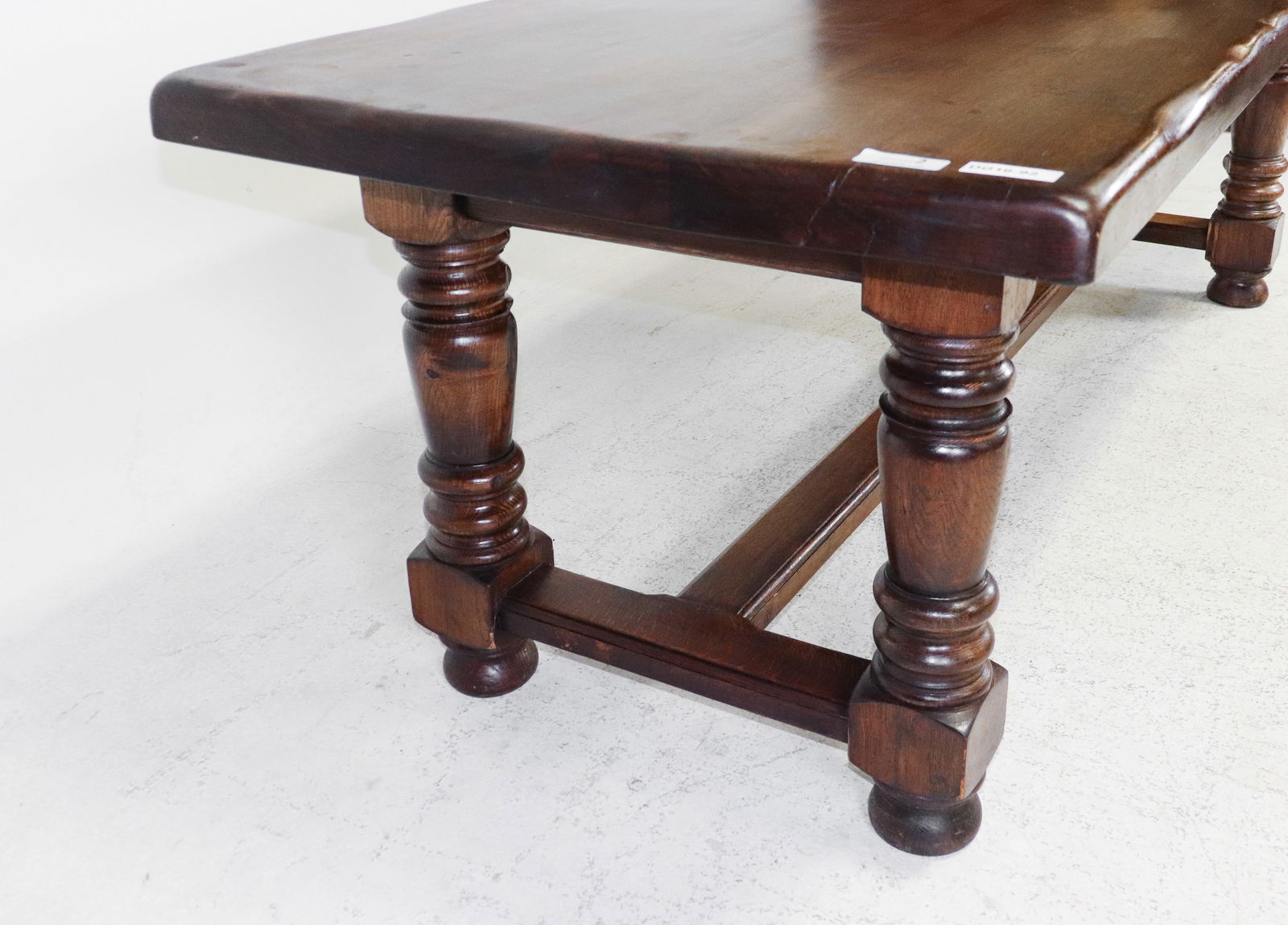 Louis XIV Style Solid Oak Farmhouse Table - 5