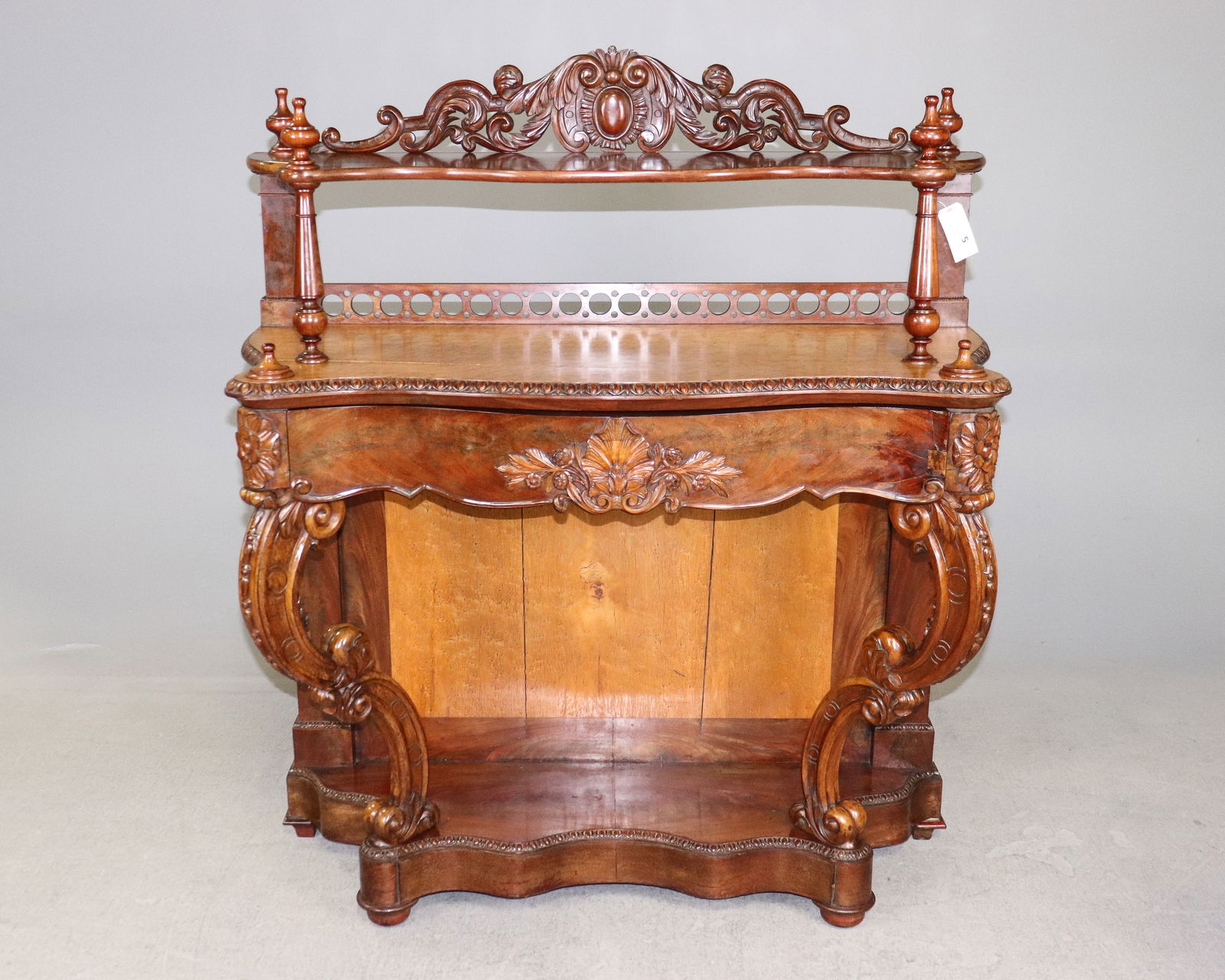 Napoleon III Style Carved Walnut Console (1 of 10)