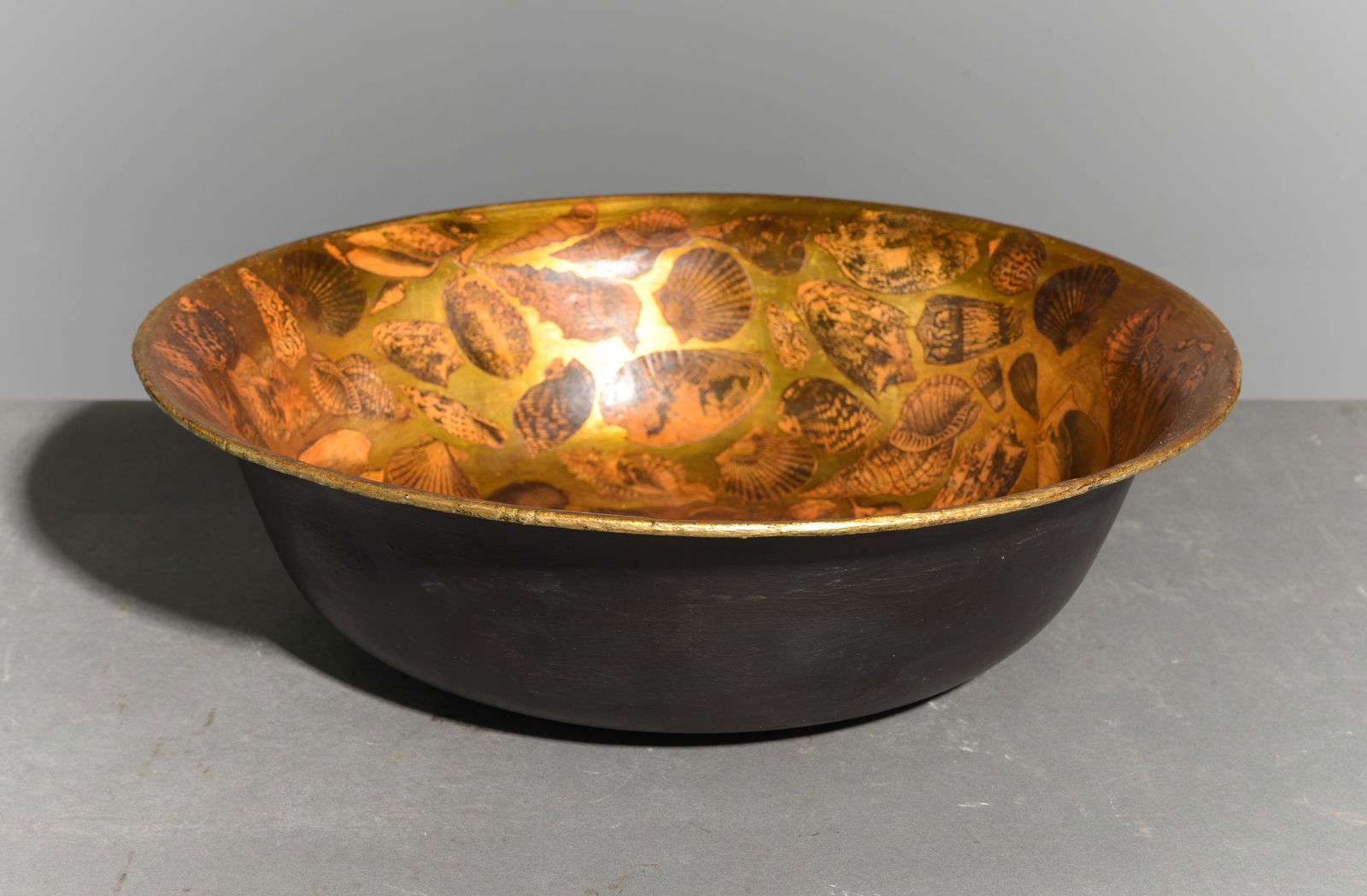 Decoupage Metal Center / Decorative Bowl #2: Decoupage Metal Center / Decorative Bowl - 5.75 in tall x 20 inch diameter