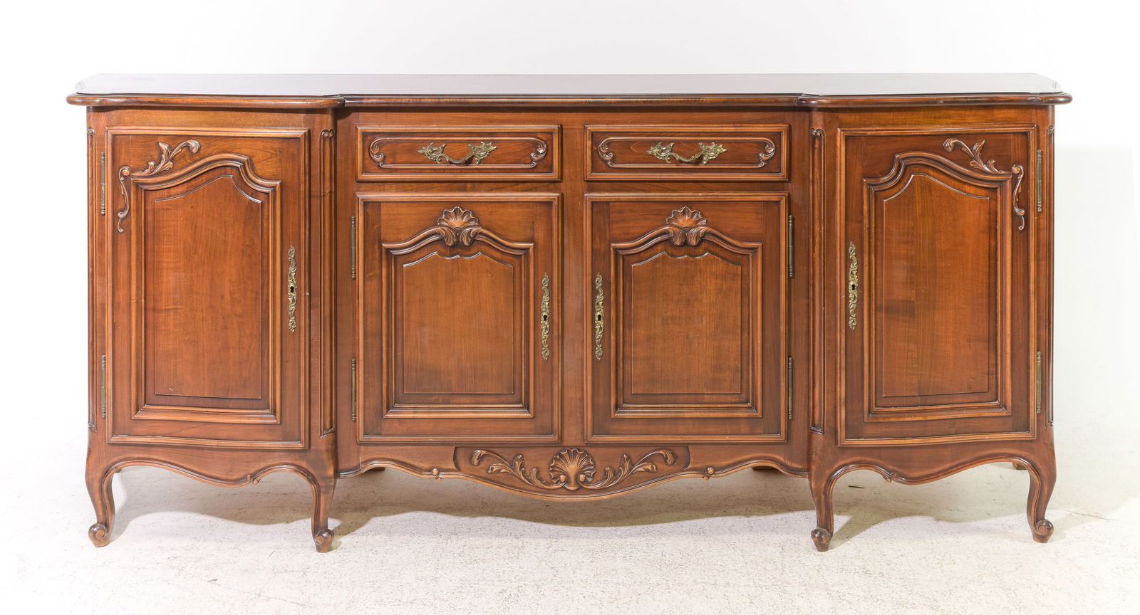 Louis XV Style Sideboard / Enfilade: French Louis XV Style Sideboard / Enfilade - 39.5 in tall x 95 x 23