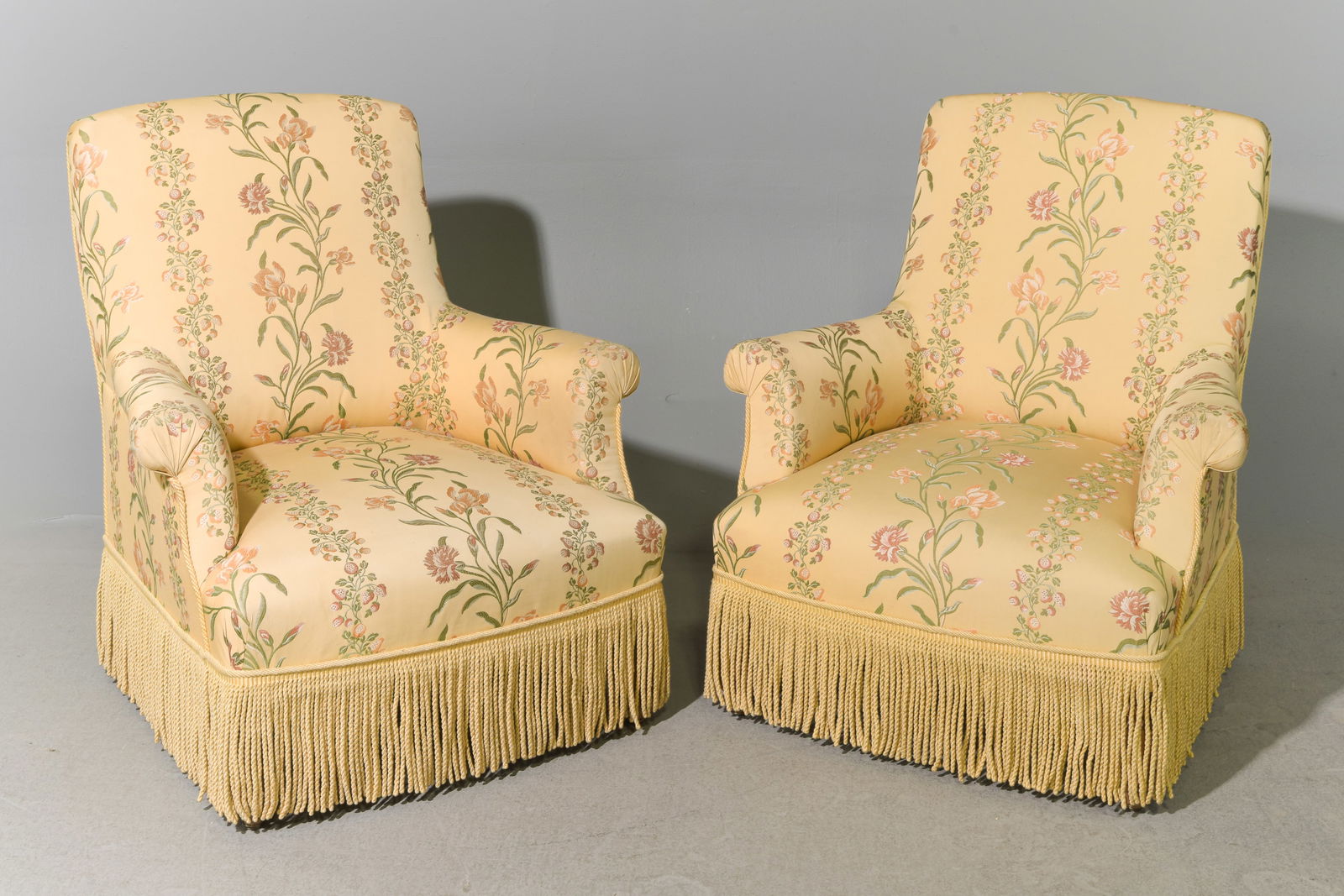 French Pair of Floral Upholstered Arm Chairs (1 of 6)