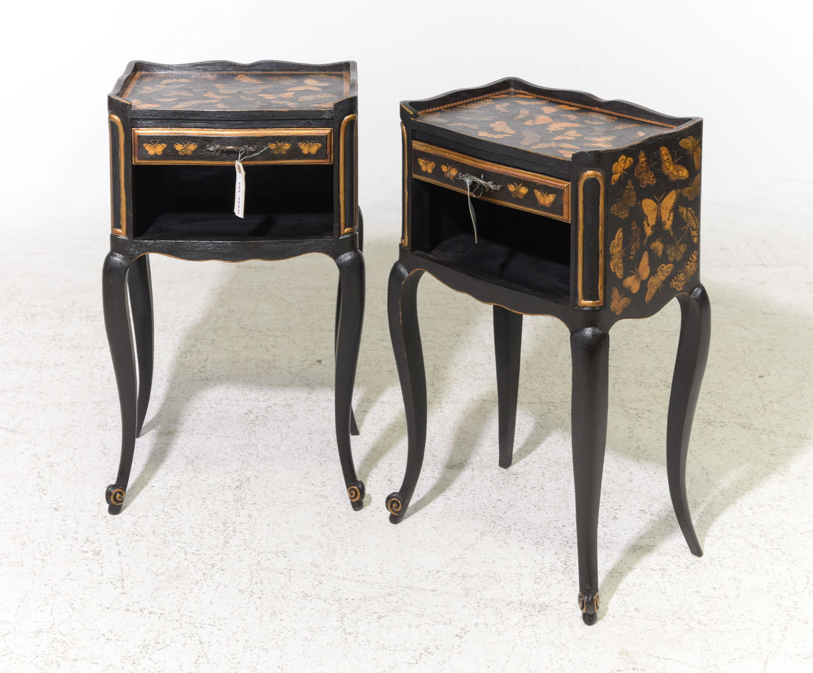 Decoupage Pair of French Nightstands (1 of 5)