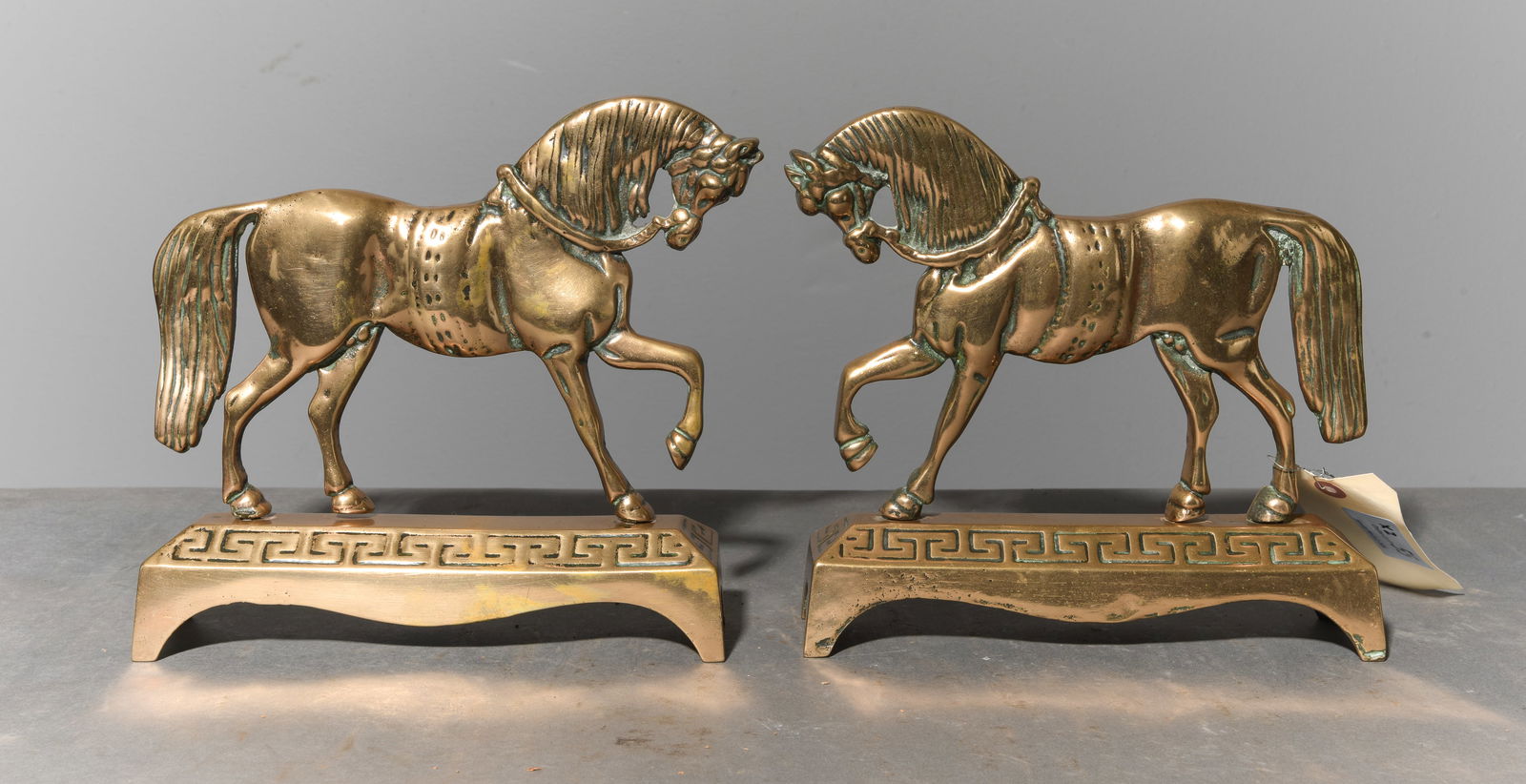 Pair of Brass Trotting Horse Bookends (1 of 2)