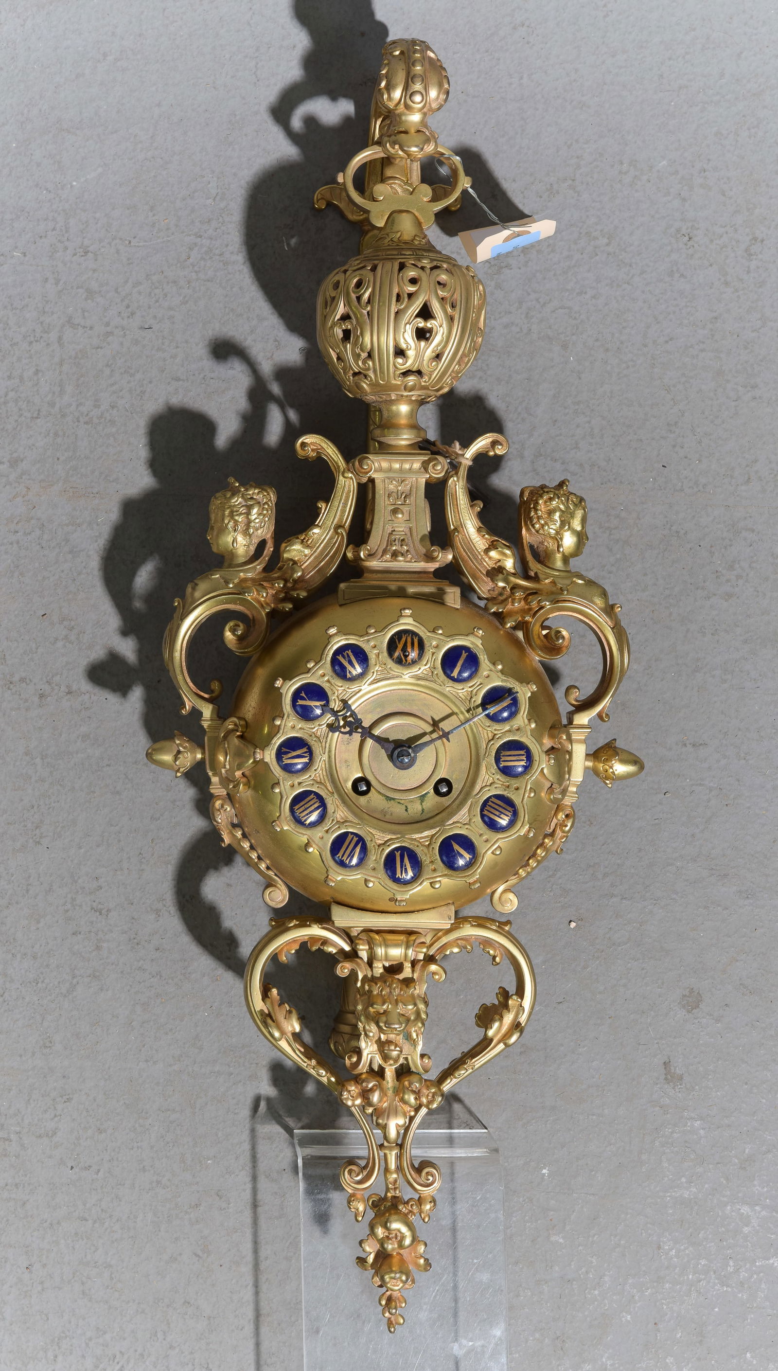 French Louis XV Style Gilded Bronze Wall Clock (1 of 6)