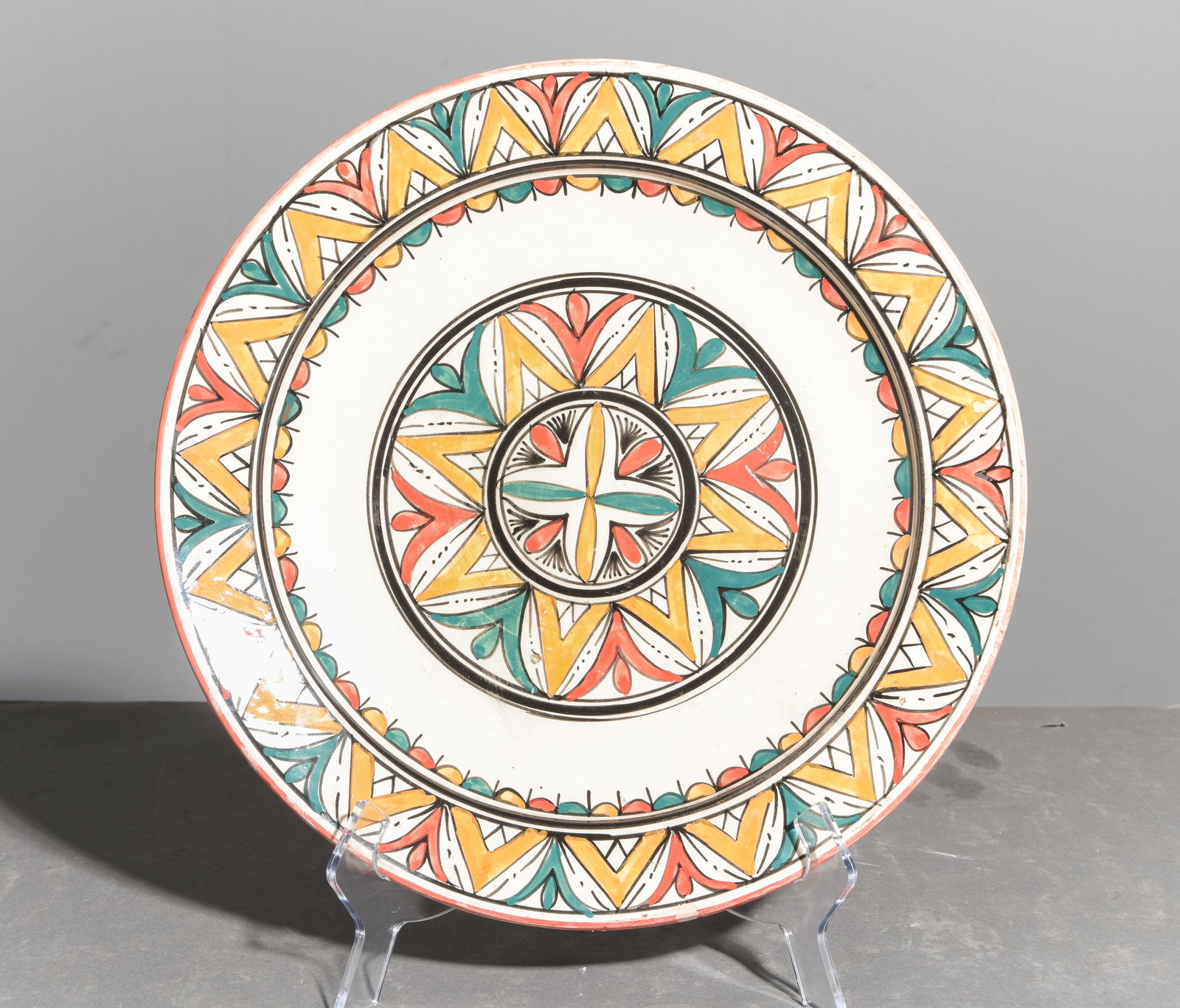 Hand Painted Moroccan Charger / Center Bowl #4 (1 of 4)